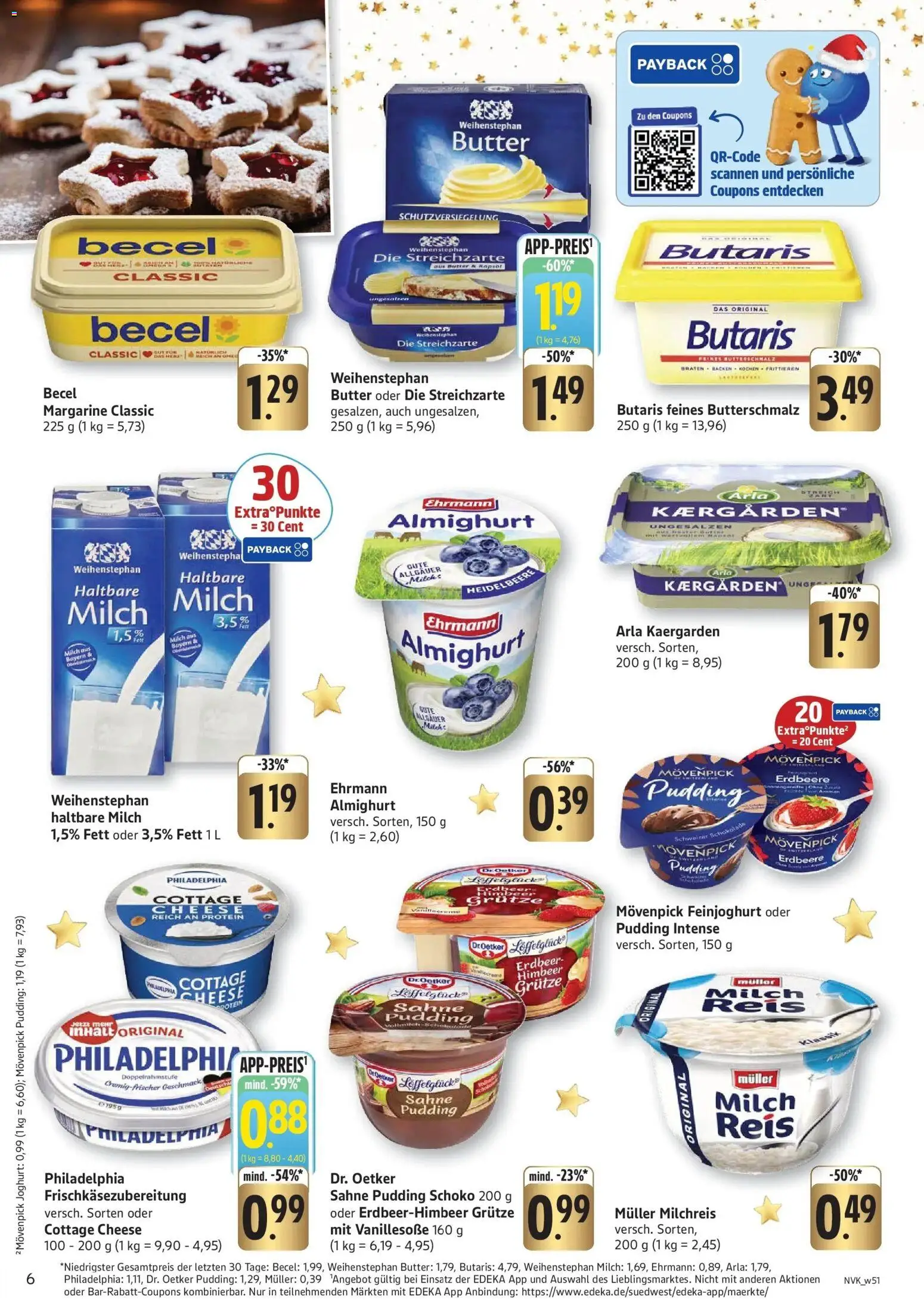 Edeka prospekt Bietigheim-Bissingen	 – gültig ab 15.12.2025 | Seite: 6 | Produkte: Ehrmann almighurt, Milch, Joghurt, Weihenstephan butter