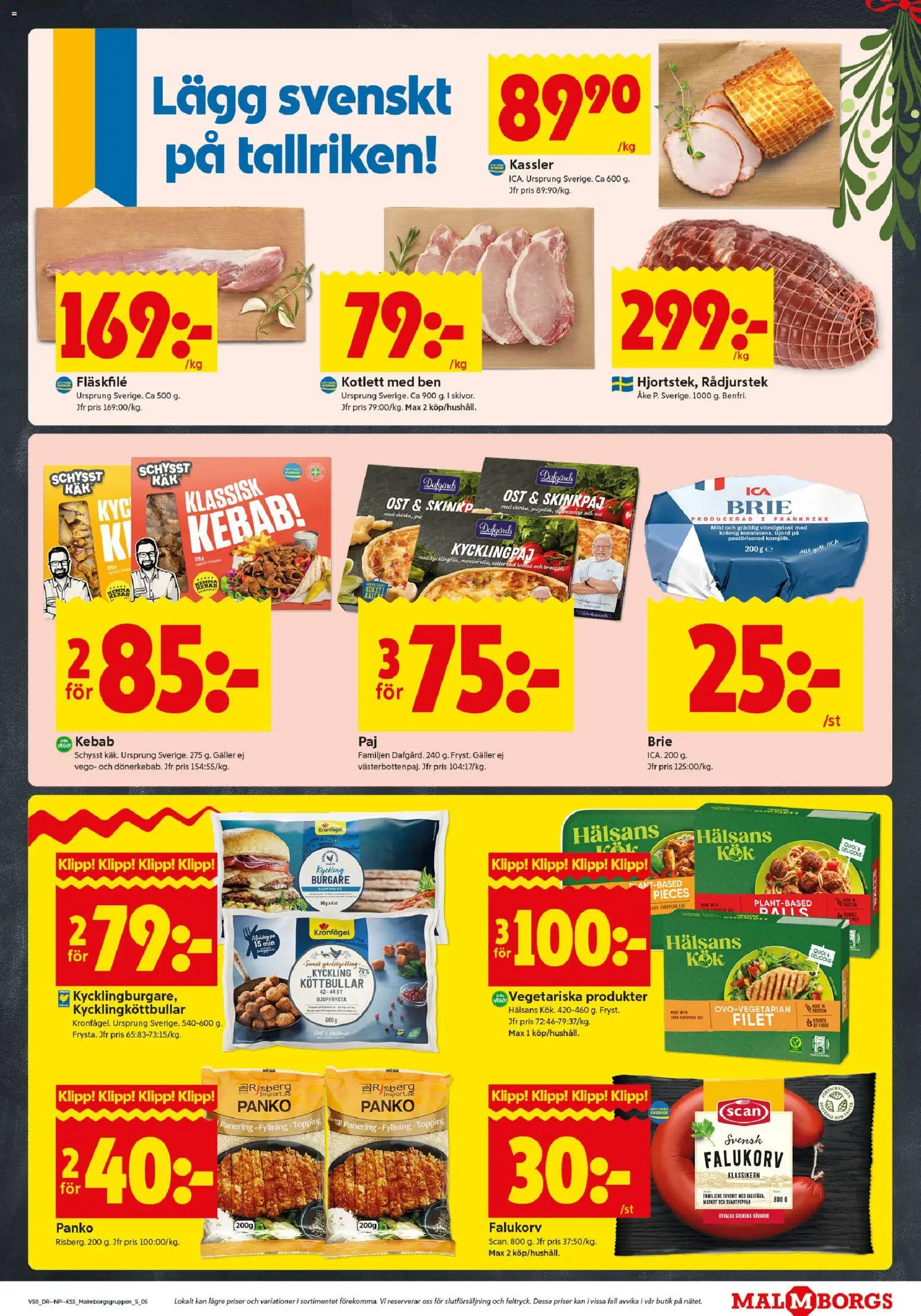 ICA Kvantum reklamblad aktuell från 08.12.2025 | Sida: 5 | Produkter: Kassler, Falukorv, Peppar, Broccoli