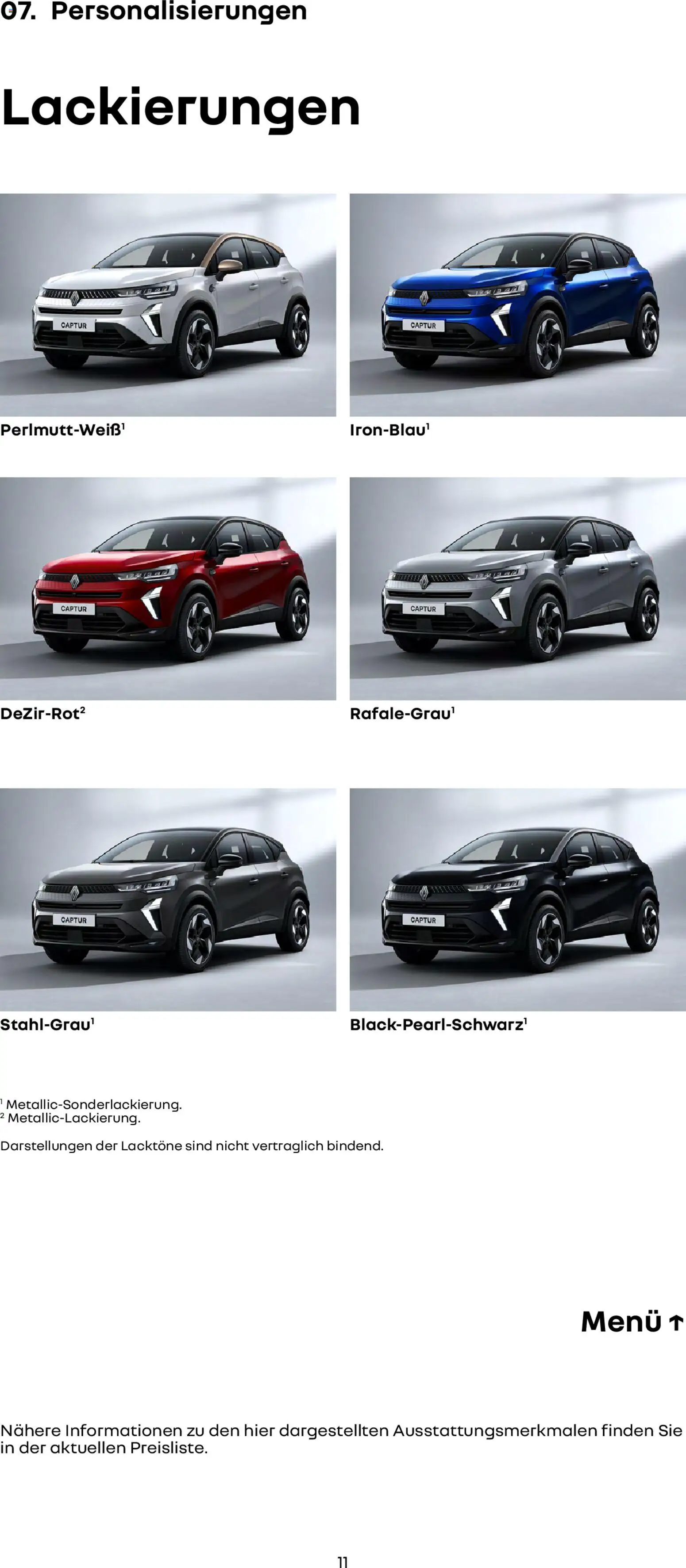 Renault Captur – gültig ab 01.10.2025 | Seite: 11