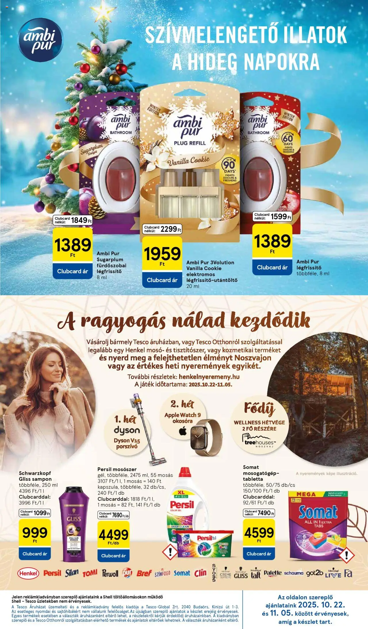 Tesco akciós ujság - amely érvényes a következő dátumtól: 21.10.2025 | Oldal: 27 | Termékek: Perwoll, Somat, Porszívó, Sampon