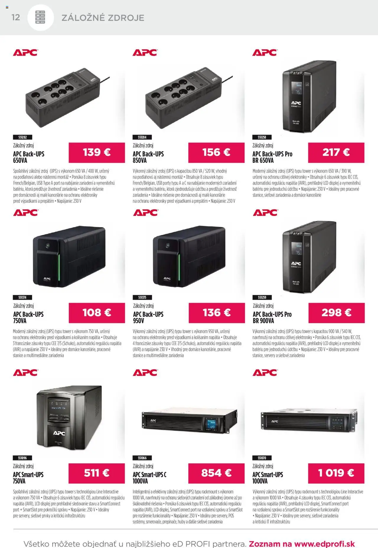 Nové ED Profi akcie – leták je platný od 01.10.2025 | Strana: 12 | Produkty: USB