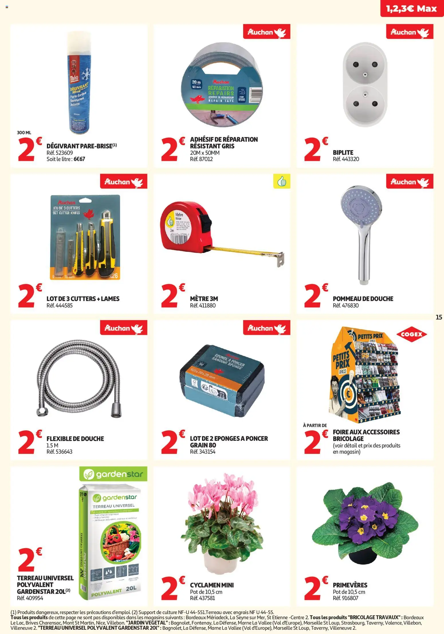 {H1} | Page: 15 | Produits: Terreau Universel, Mètre, Terreau, Douche