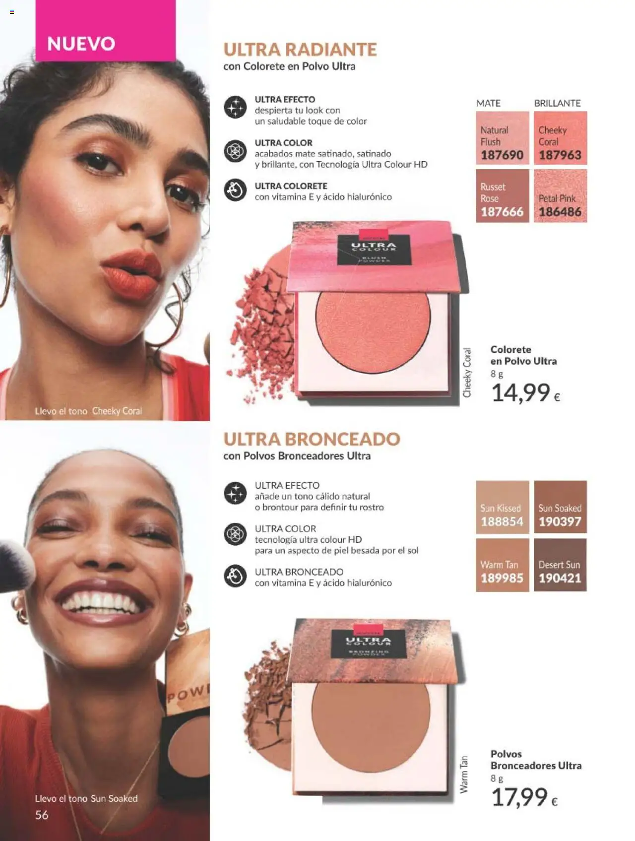 Catálogo AVON campaña 7 │ válido desde el 01.07.2025 | Página: 56 | Productos: Polvo, Colorete
