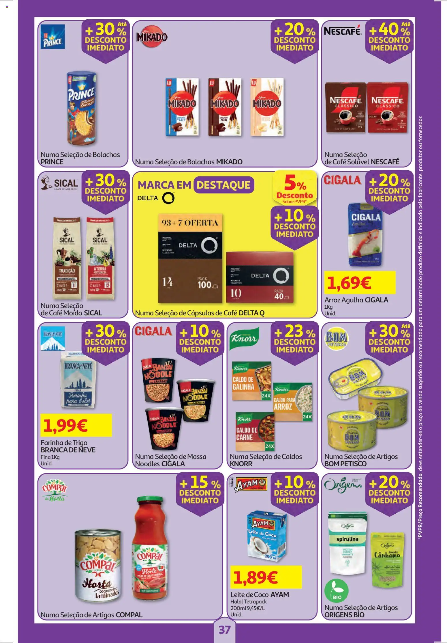 Auchan folheto │ válido de 15.01.2026 | Página: 37 | Produtos: Farinha de trigo, Delta q, Knorr, Leite