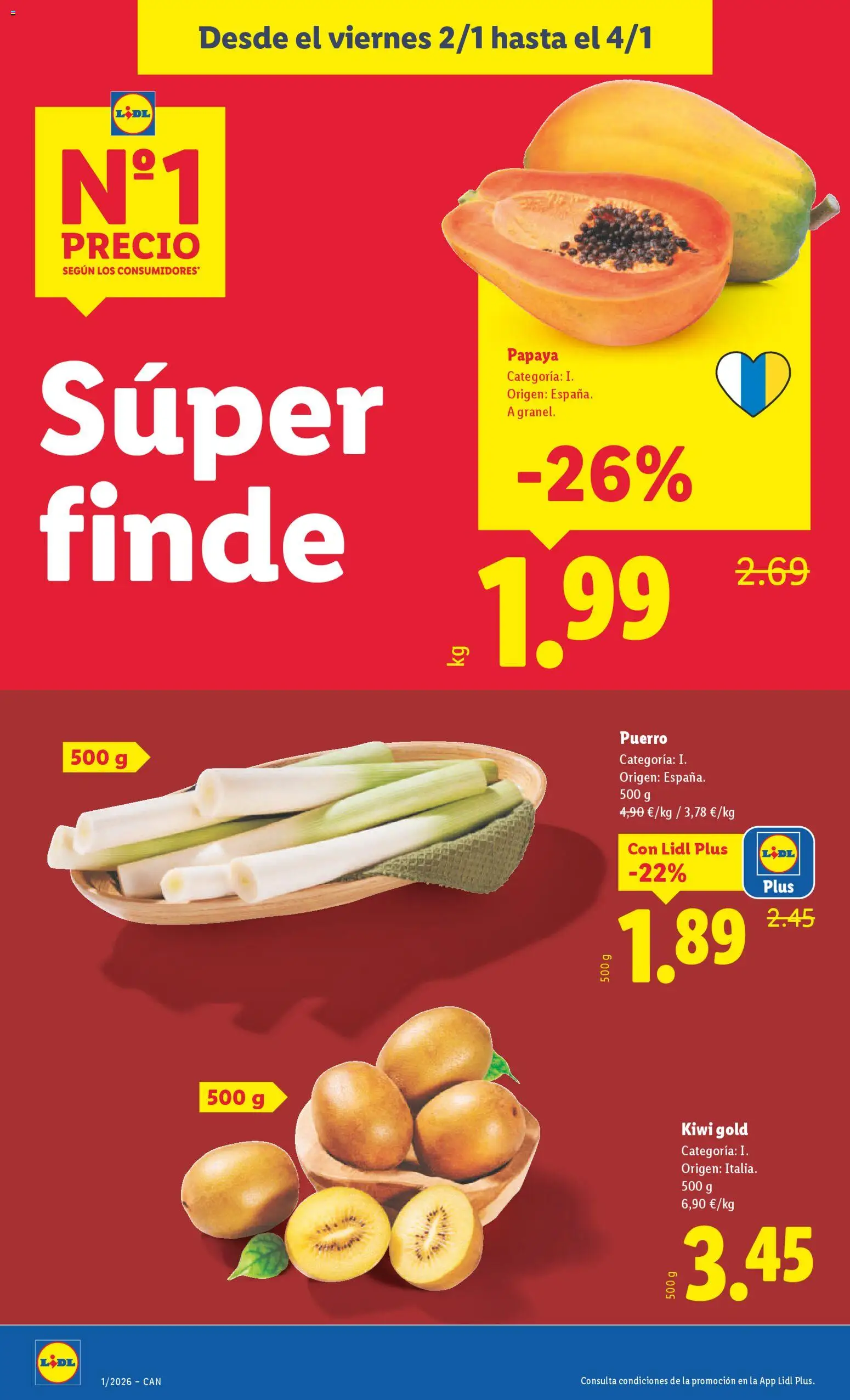 Lidl - Canarias │ válido desde el 29.12.2025 | Página: 28 | Productos: Kiwi