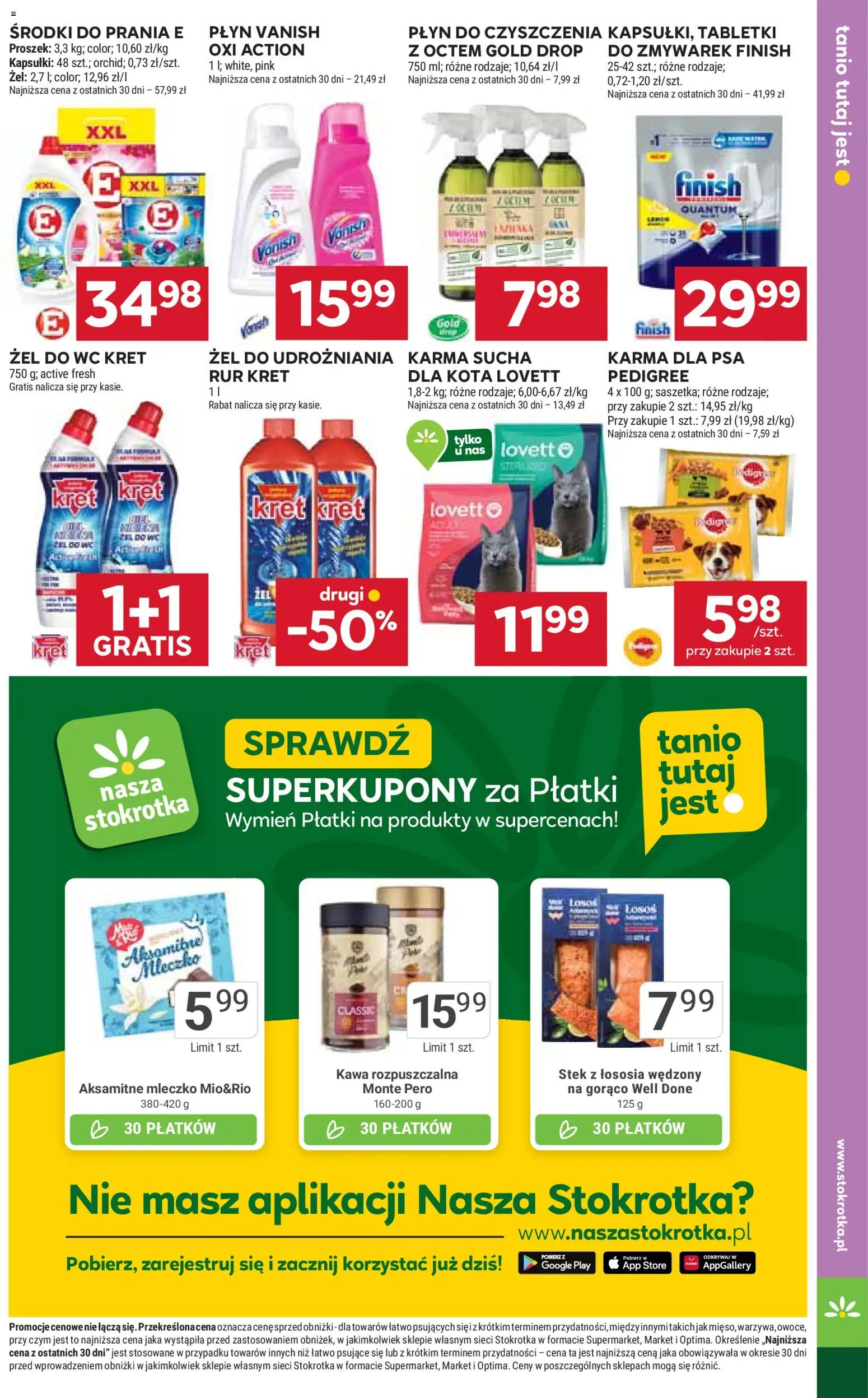 Stokrotka Gazetka od 22.01.2026 | Strona: 33 | Produkty: Stokrotka, Kawa rozpuszczalna, Sucha karma dla psa, Finish