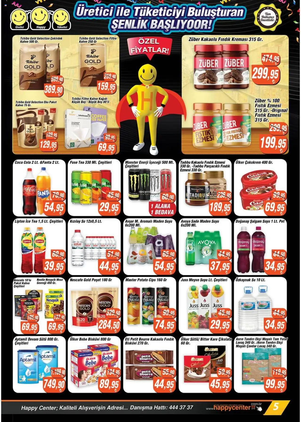 Happy Center Katalog - 08.10.2025 tarihinden itibaren geçerlidir | Sayfa: 5 | Ürünler: Fıstık, Meyve suyu, Cips, Yulaf