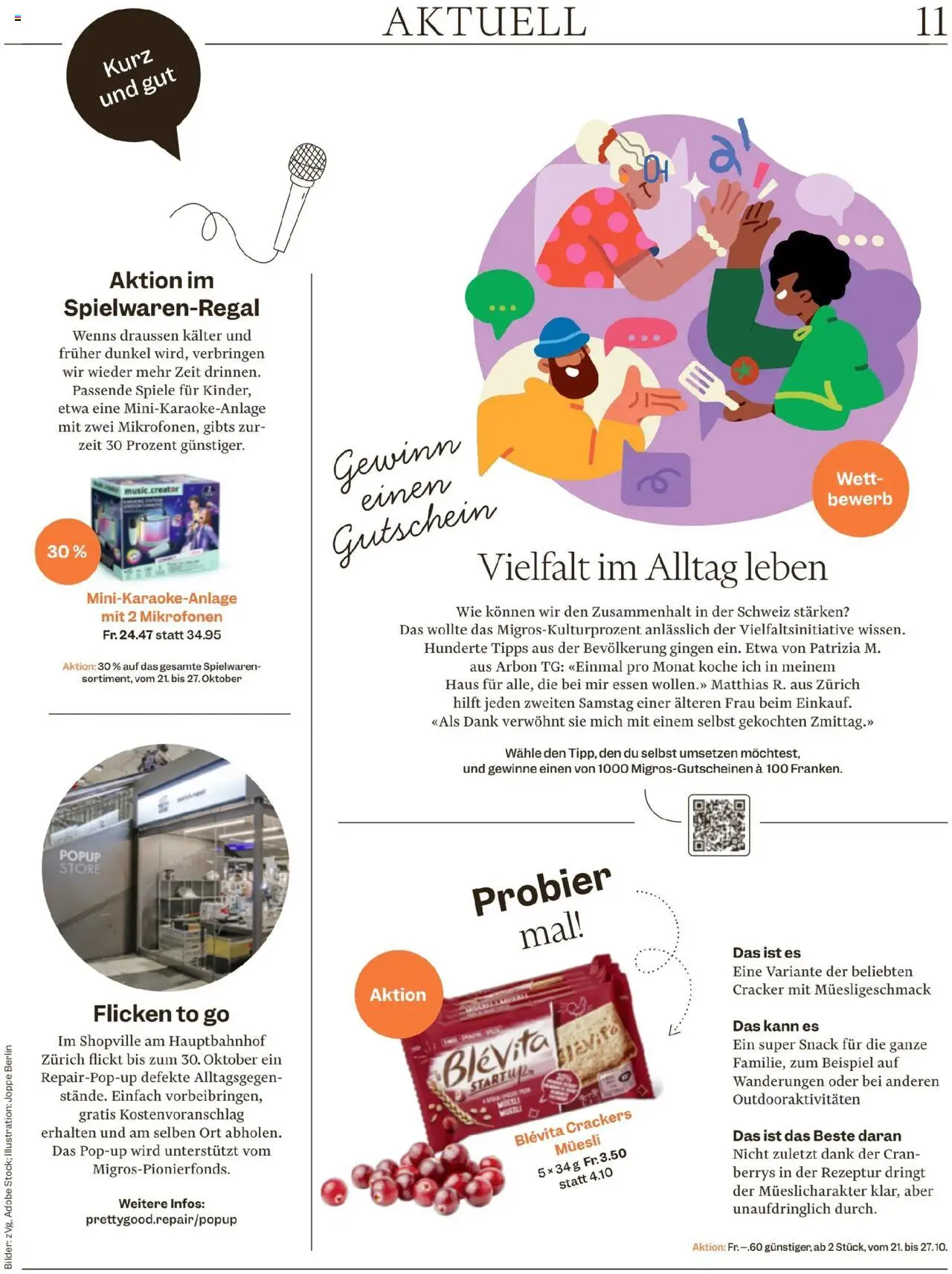 Migros Magazin – gültig ab 20.10.2025 | Seite: 11 | Produkte: Bilder