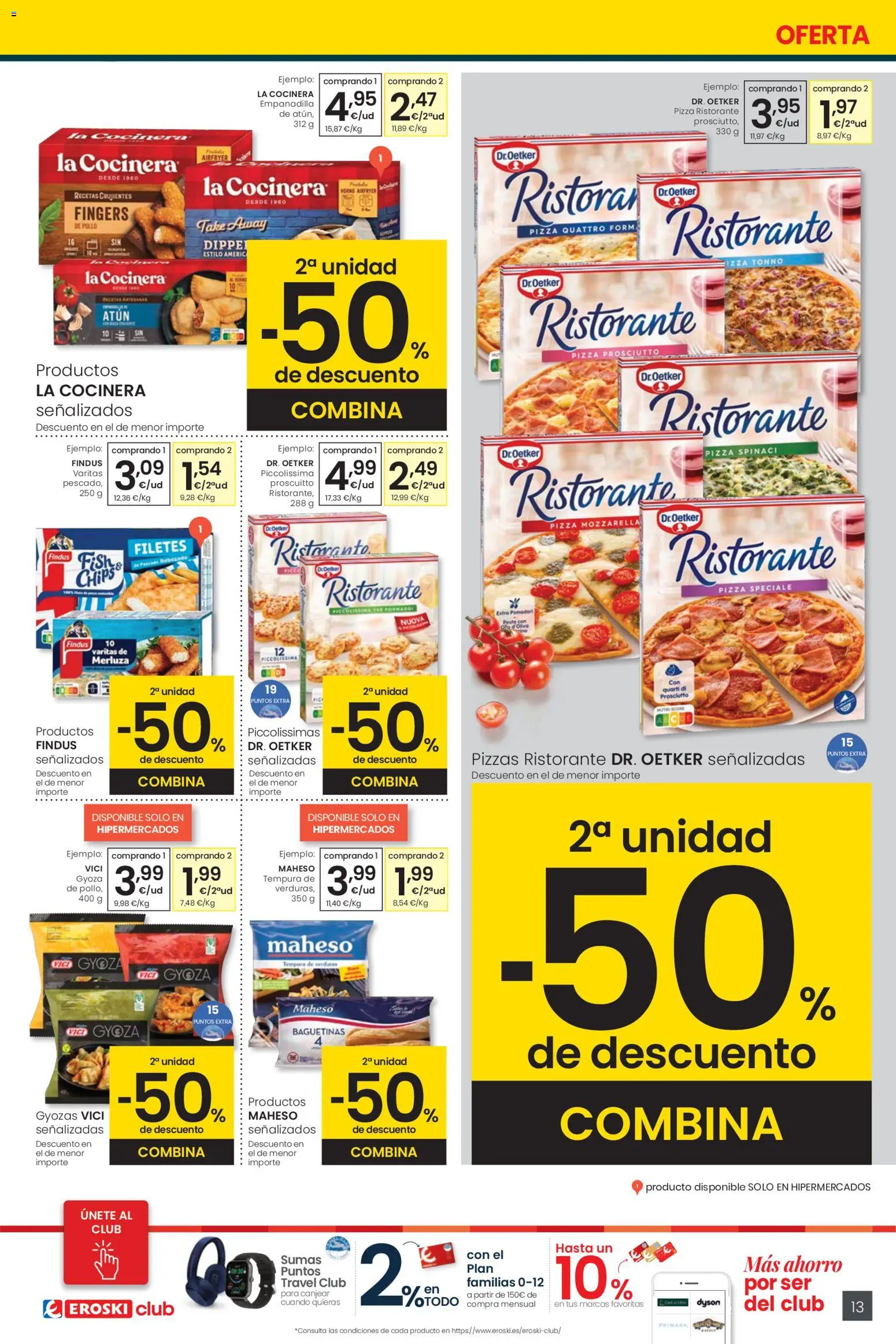 Eroski - Siempre a buen precio  │ válido desde el 12.02.2026 | Página: 13 | Productos: Pizza, Horno
