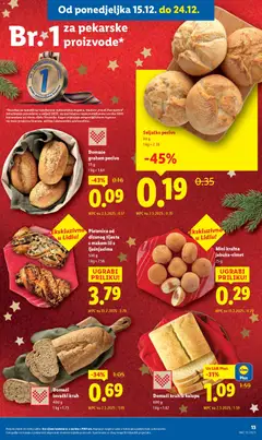 Mini krafna jabuka-cimet, 25 g - Pregled kataloga iz trgovine Lidl, vrijedi od 15.12.2025 | Stranica: 13 | Proizvodi: Kruh, Pecivo