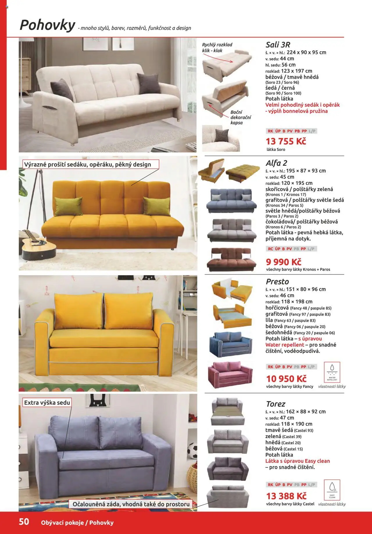 ORFA nábytek katalog 2025-2026 od 01.10.2025 | Strana: 50 | Produkty: Polštářky, Barvy