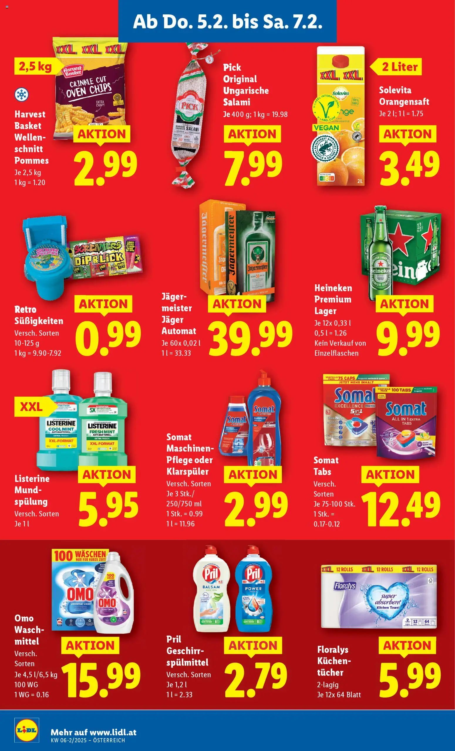 Lidl Flugblatt - Oberpullendorf, Güssing, Oberwart gültig ab 05.02.2026 | Seite: 12 | Produkte: Süßigkeiten, Chips, Spülung, Salami