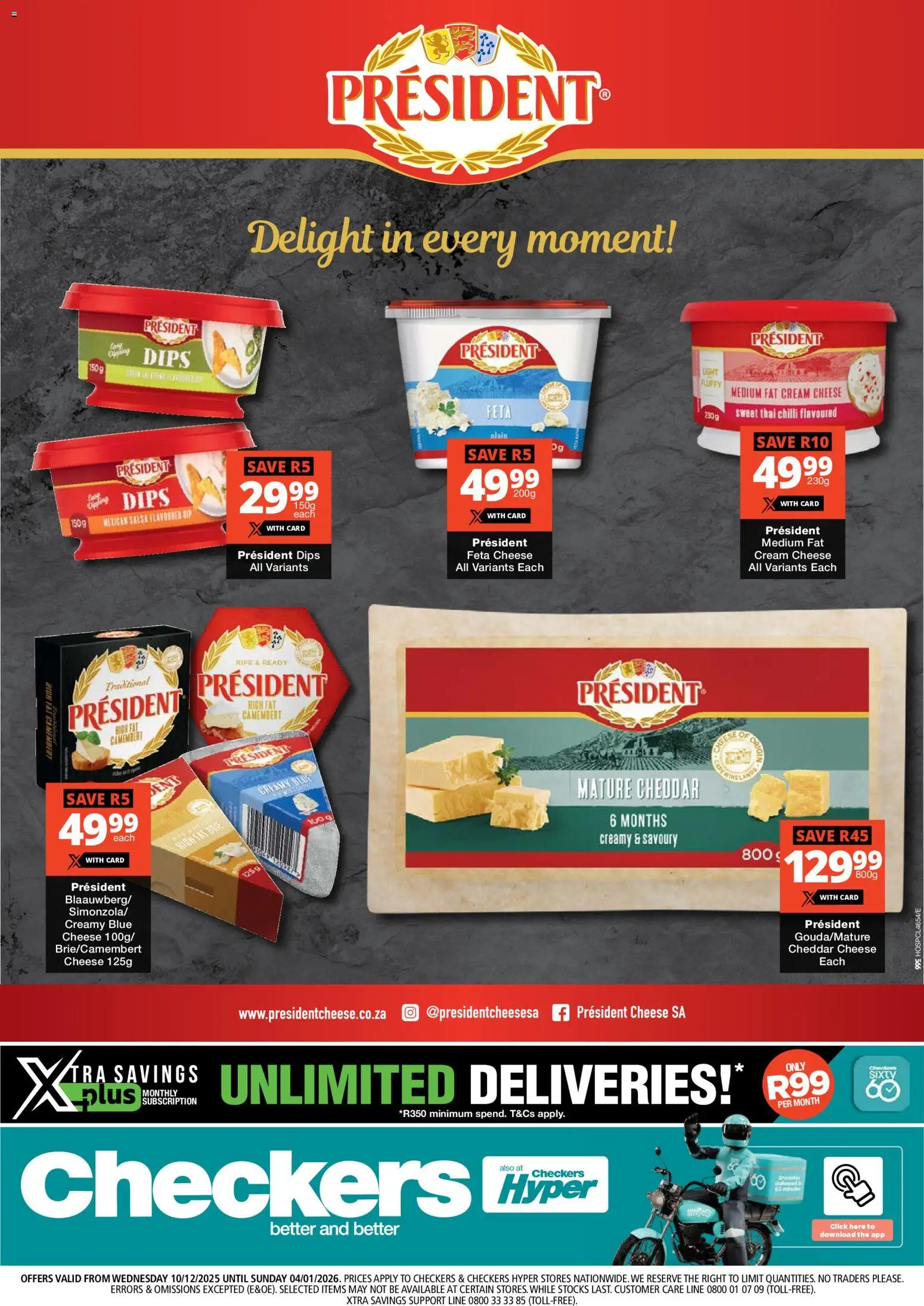 New Checkers catalogue – valid from 10.12.2025 | Page: 1 | Products: Cheese, Light, Cream, Máscara de pestañas