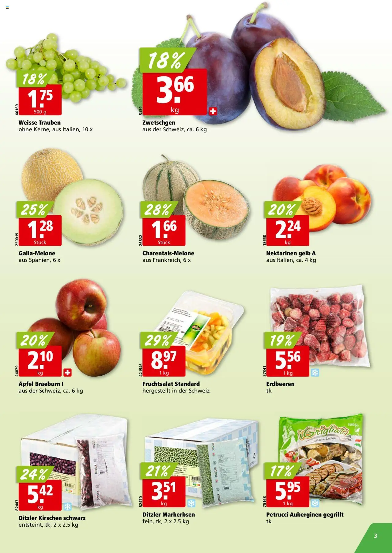 Aligro Aktionen - Chavannes, Matran, Genf, Sitten ab 04.08.2025 | Seite: 3 | Produkte: Nektarinen, Zwetschgen, Kirschen, Äpfel