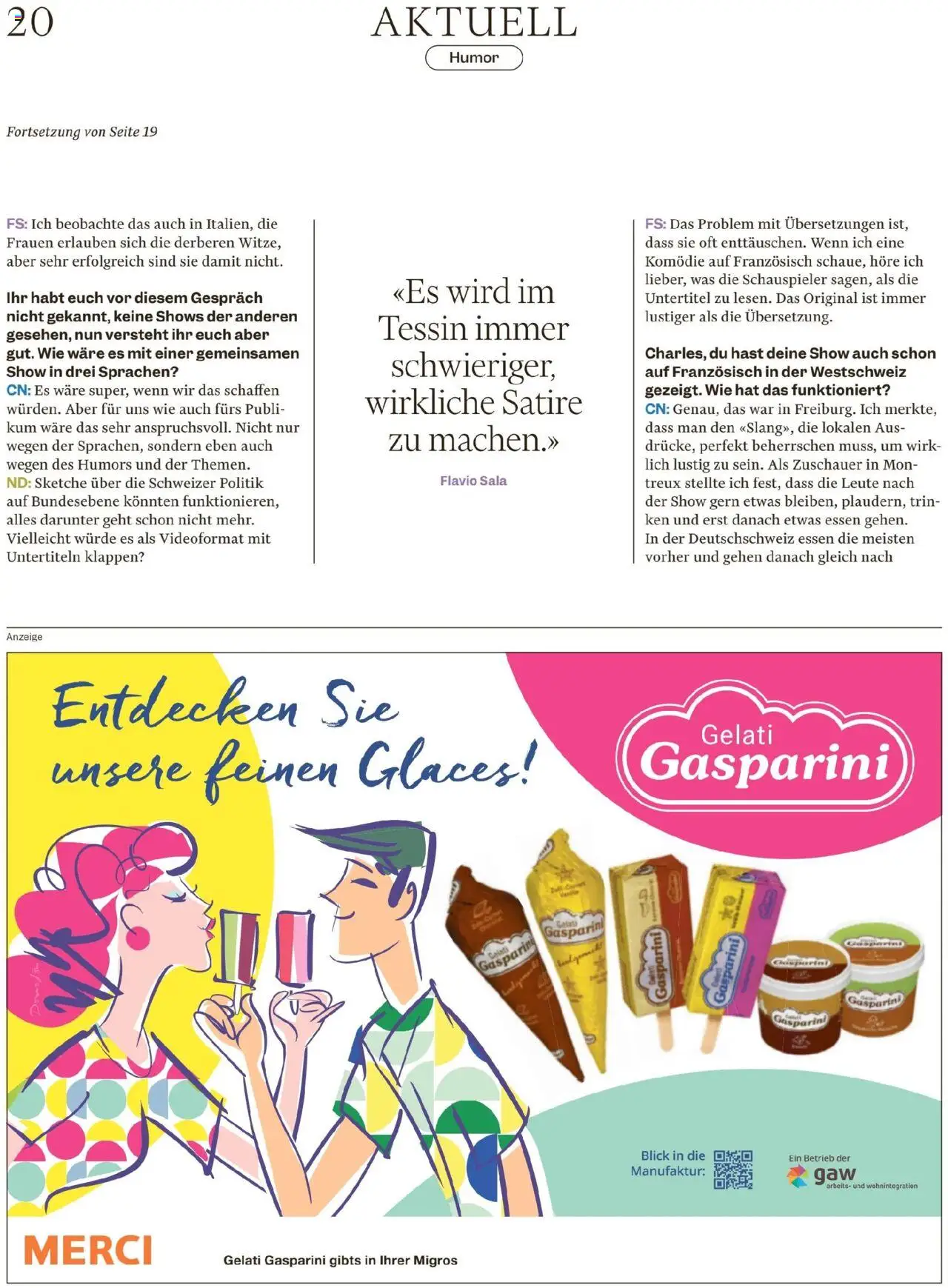 Migros Magazin ab 03.06.2025 | Seite: 20