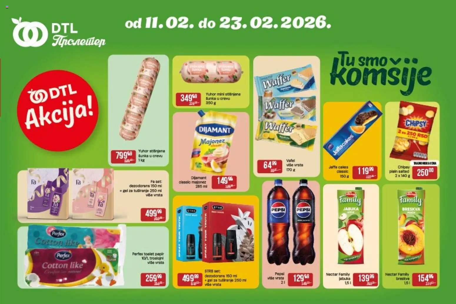 Metalac Proleter katalog - važi od 11.02.2026 | Strana: 3 | Proizvode: Majonez, Toalet papir, Šunka, Breskva