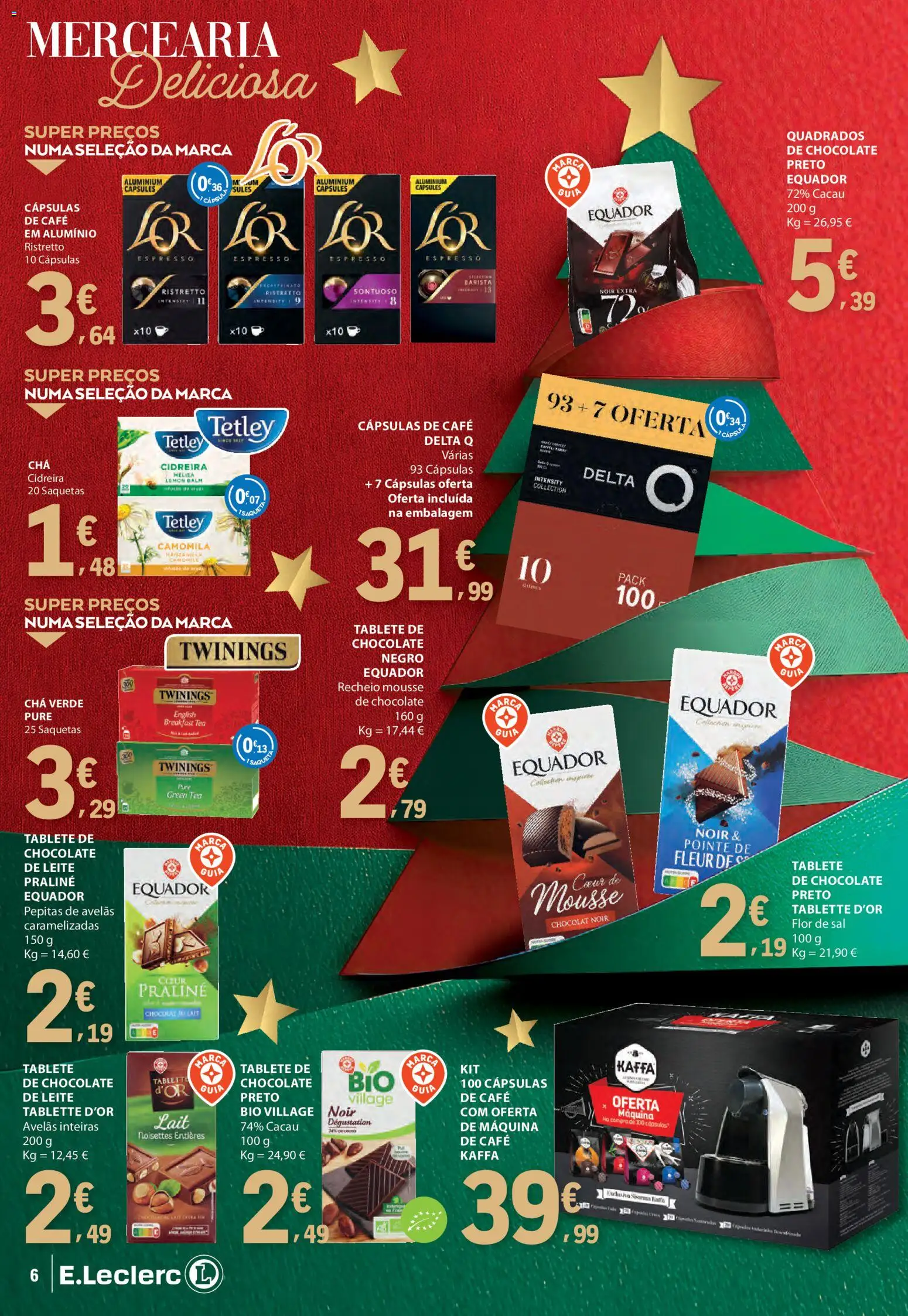 E.Leclerc - Folheto Presentes de Natal │ válido de 02.12.2025 | Página: 6 | Produtos: Avelãs, Leite, Café, Chocolate