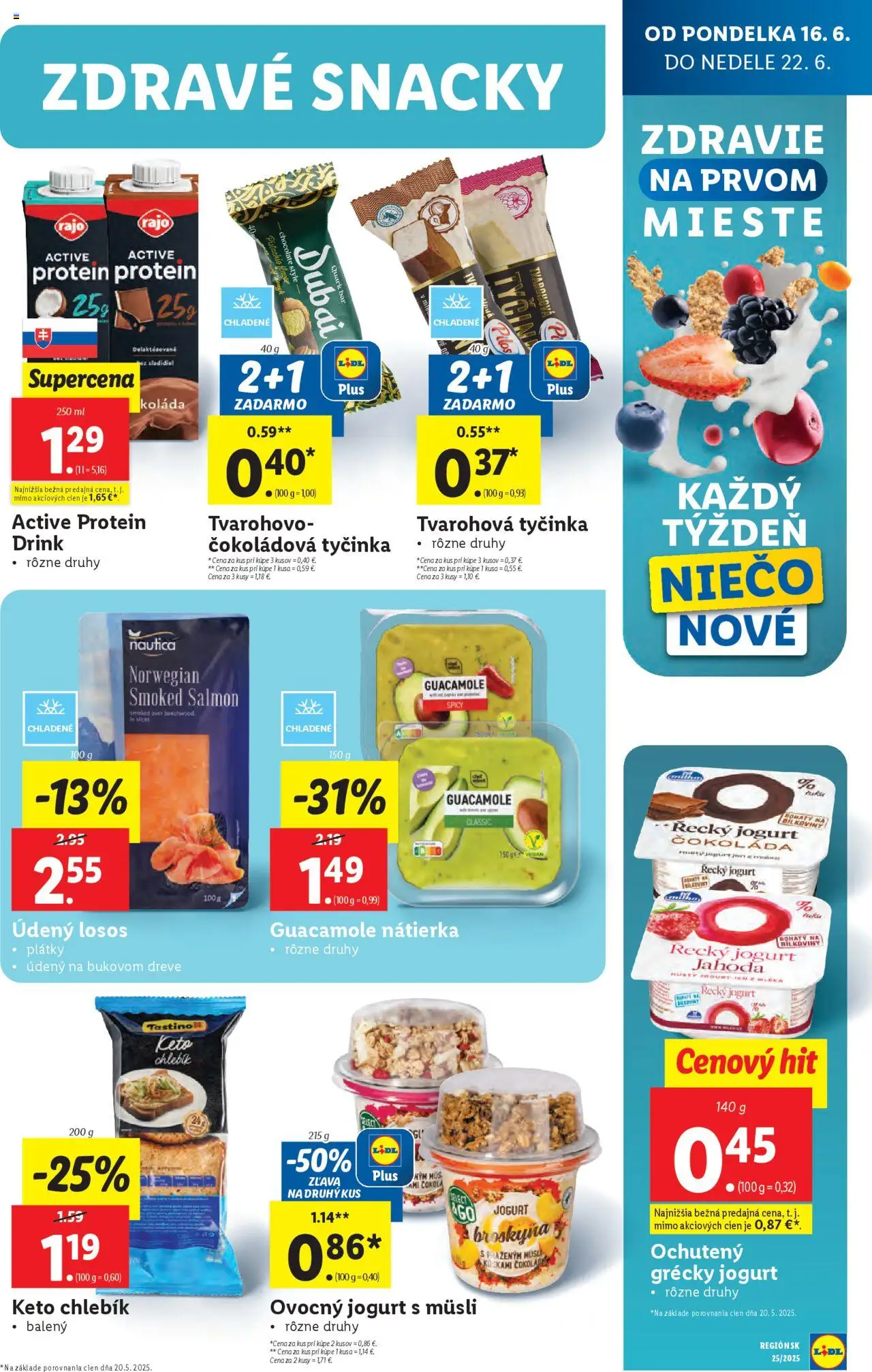 Lidl leták │ platný od 16.06.2025 | Strana: 39 | Produkty: Jogurt, Protein, Čokoláda, Losos