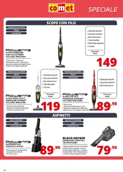 Anteprima del volantino Comet Piccoli Elettrodomestici Stiro, Pulizia e Cura Persona catalogo valido a partire dal 14.11.2025 | Pagina: 24 | Prodotti: Spazzola, Piastrelle, Scopa, Batteria