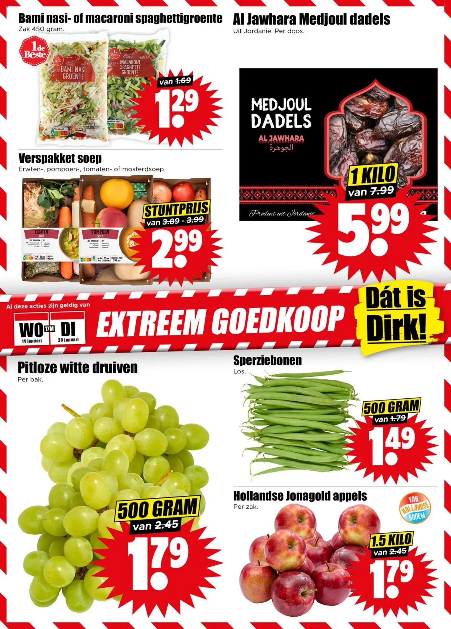 {H1} | Pagina: 12 | Producten: Pompoen, Macaroni, Zak, Dadels