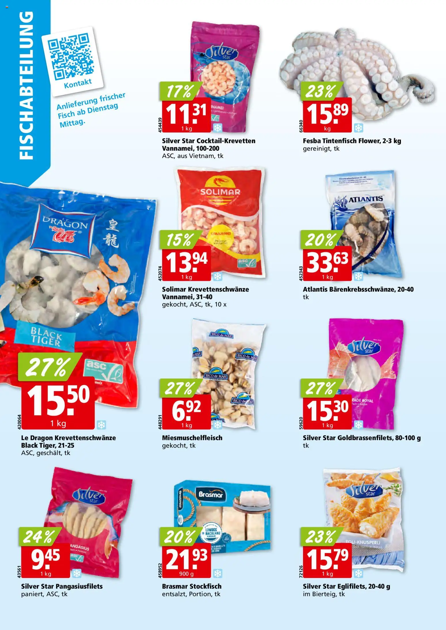 Aligro Aktionen Schlieren, Gossau SG, Frauenfeld, Rapperswil-Jona, Sargans, Bern, Brüttisellen, Pratteln, Emmen, Spreitenbach – gültig ab 01.12.2025 | Seite: 4 | Produkte: Tintenfisch, Fisch