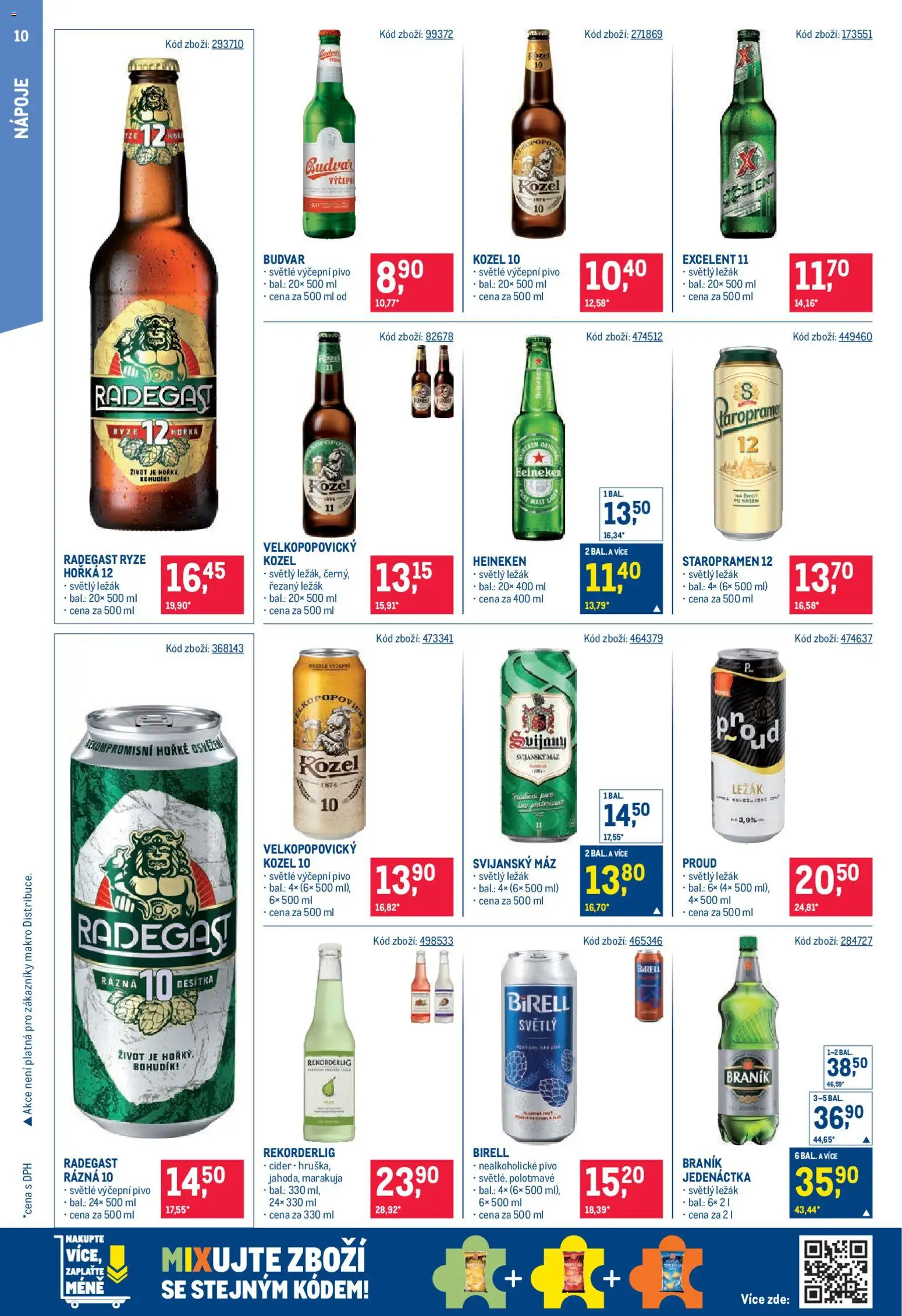 Makro leták - Maloobchod od 14.01.2026 | Strana: 10 | Produkty: Rýže, Kozel 10, Svijanský Máz, Radegast