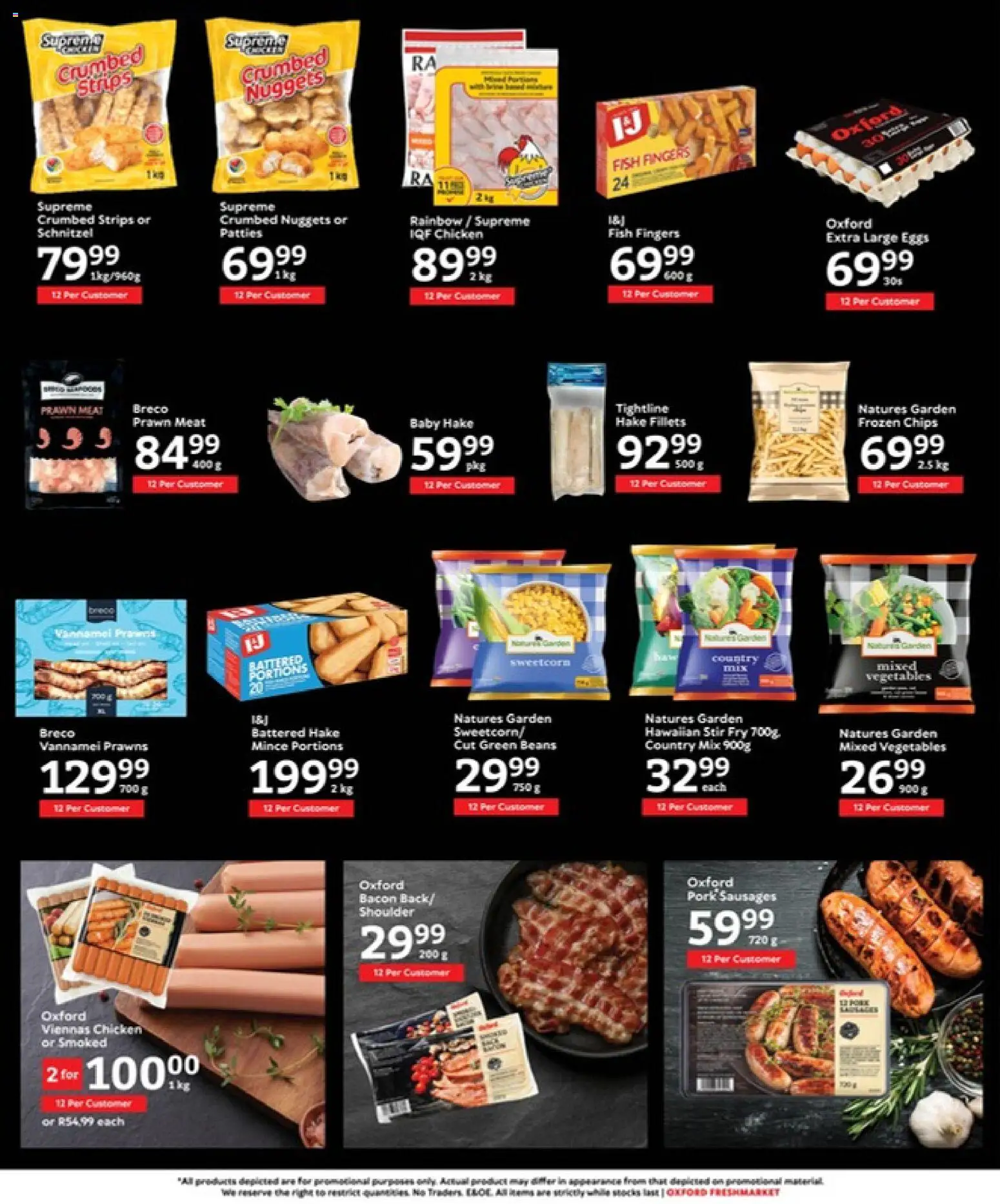 New Oxford Freshmarket catalogue – valid from 22.04.2026 | Page: 13 | Products: Eggs, Chips, Vegetables, Bacon