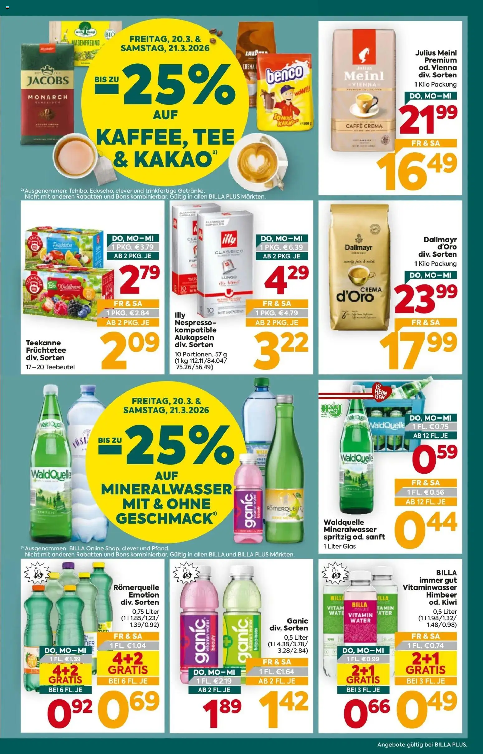 Billa Plus Flugblatt - Tirol gültig ab 19.03.2026 | Seite: 3 | Produkte: Kiwi, Tee