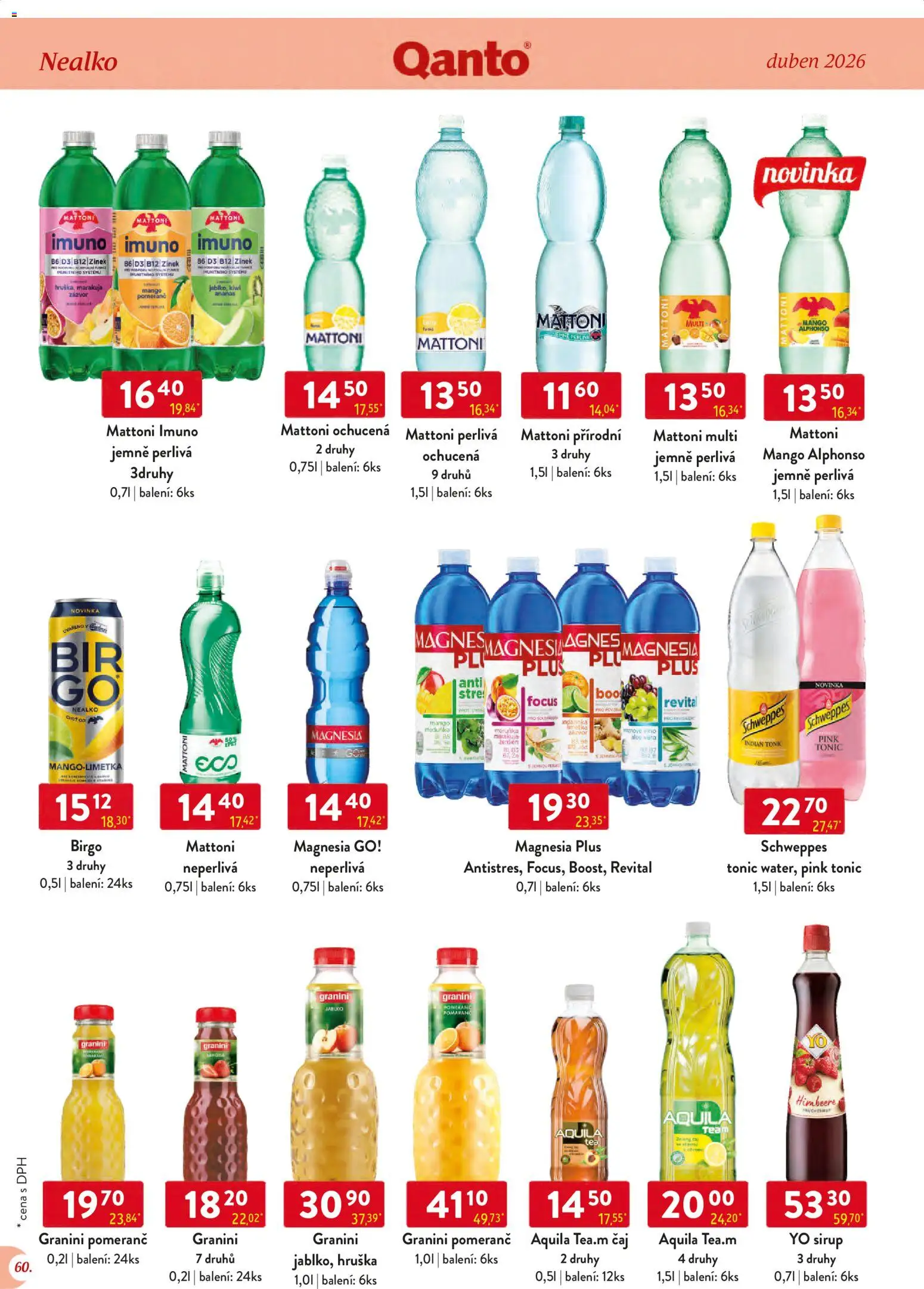 Astur & Qanto leták - Velkoobchod 04/2026 od 01.04.2026 | Strana: 60 | Produkty: Čaj, Kiwi, Zázvor, Granini