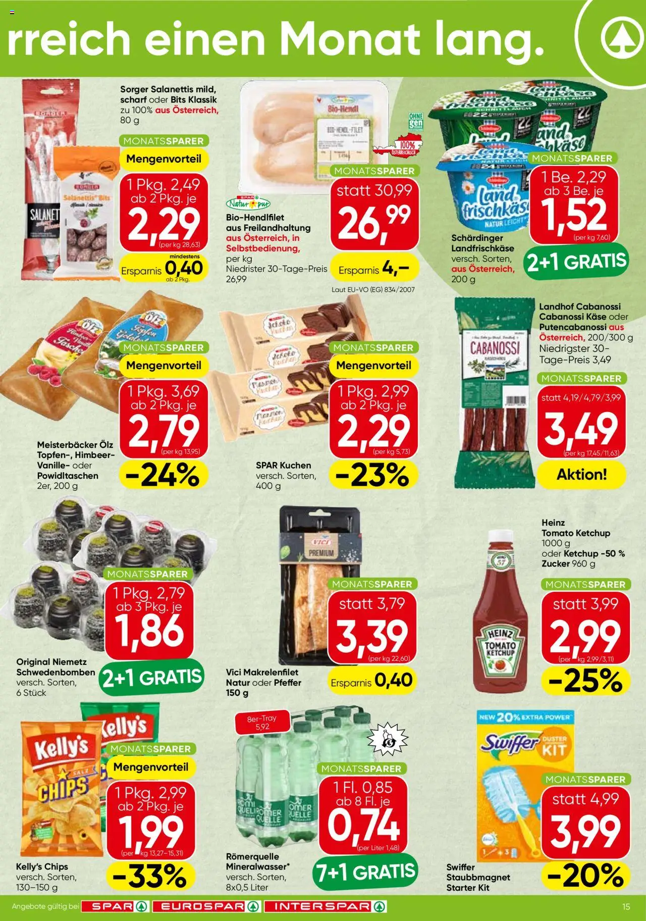 Spar - Wien Monatssparer gültig ab 18.09.2025 | Seite: 3 | Produkte: Chips, Ketchup, Pfeffer, Käse