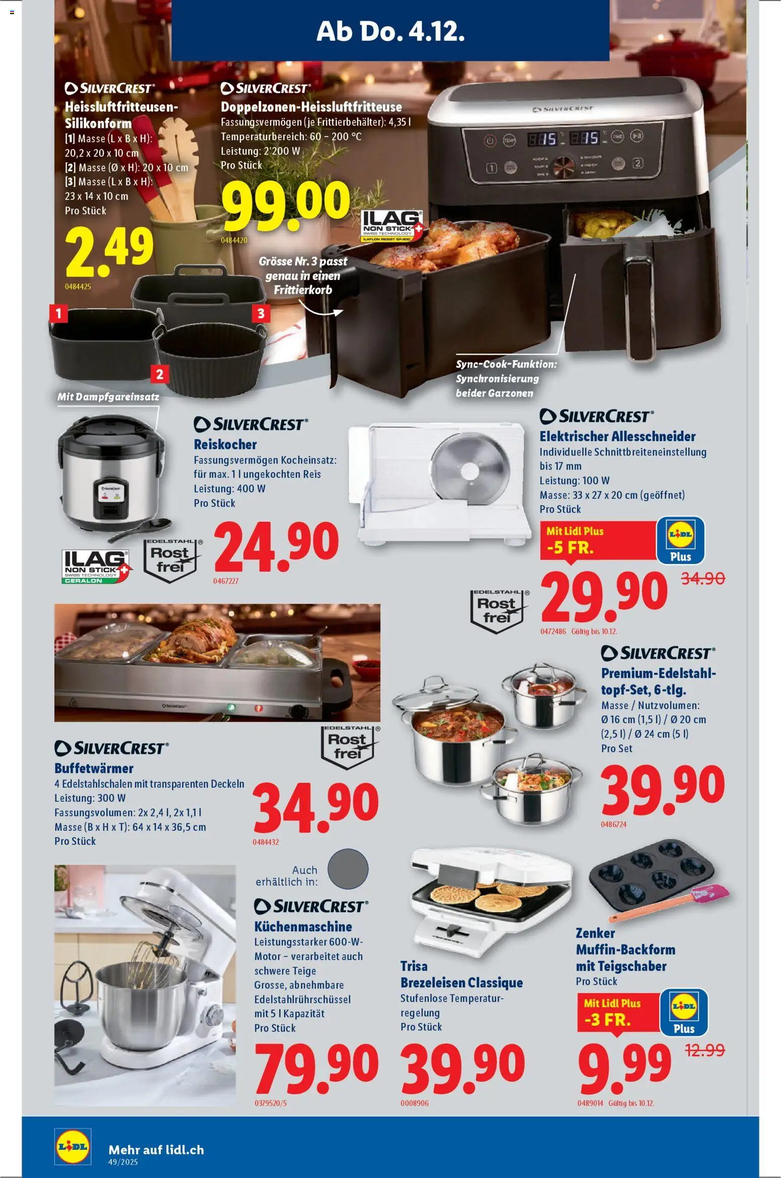 Lidl Aktionen – gültig ab 04.12.2025 | Seite: 20 | Produkte: Reis, Allesschneider