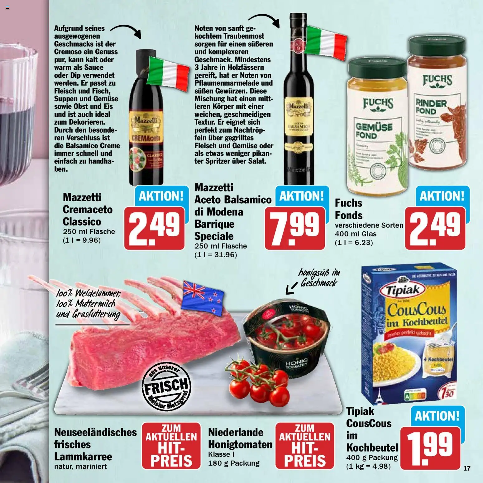 HIT Wochenprospekt – gültig ab 09.03.2026 | Seite: 17 | Produkte: Balsamico, Gemüse, Obst, Fleisch