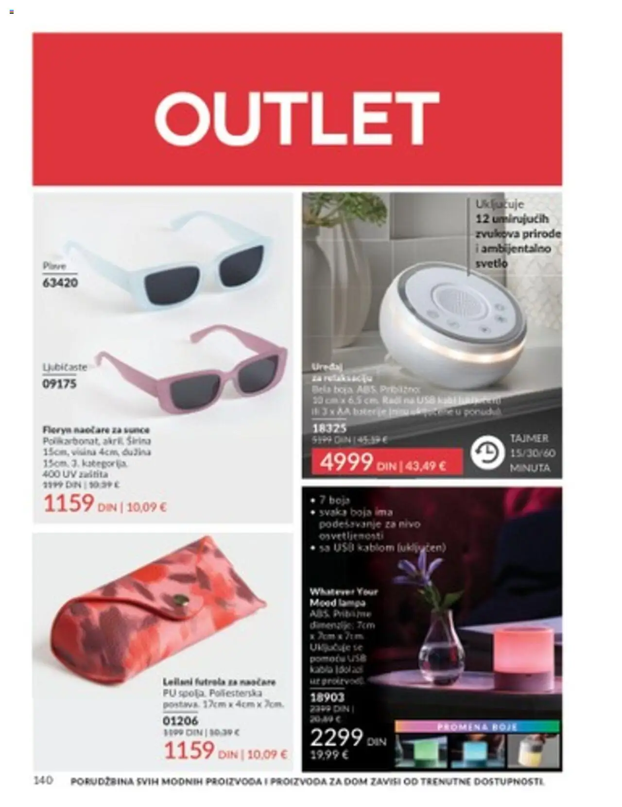 AVON katalog - važi od 01.08.2025 | Strana: 140 | Proizvode: Naočare, Kabl, Lampa, Futrola