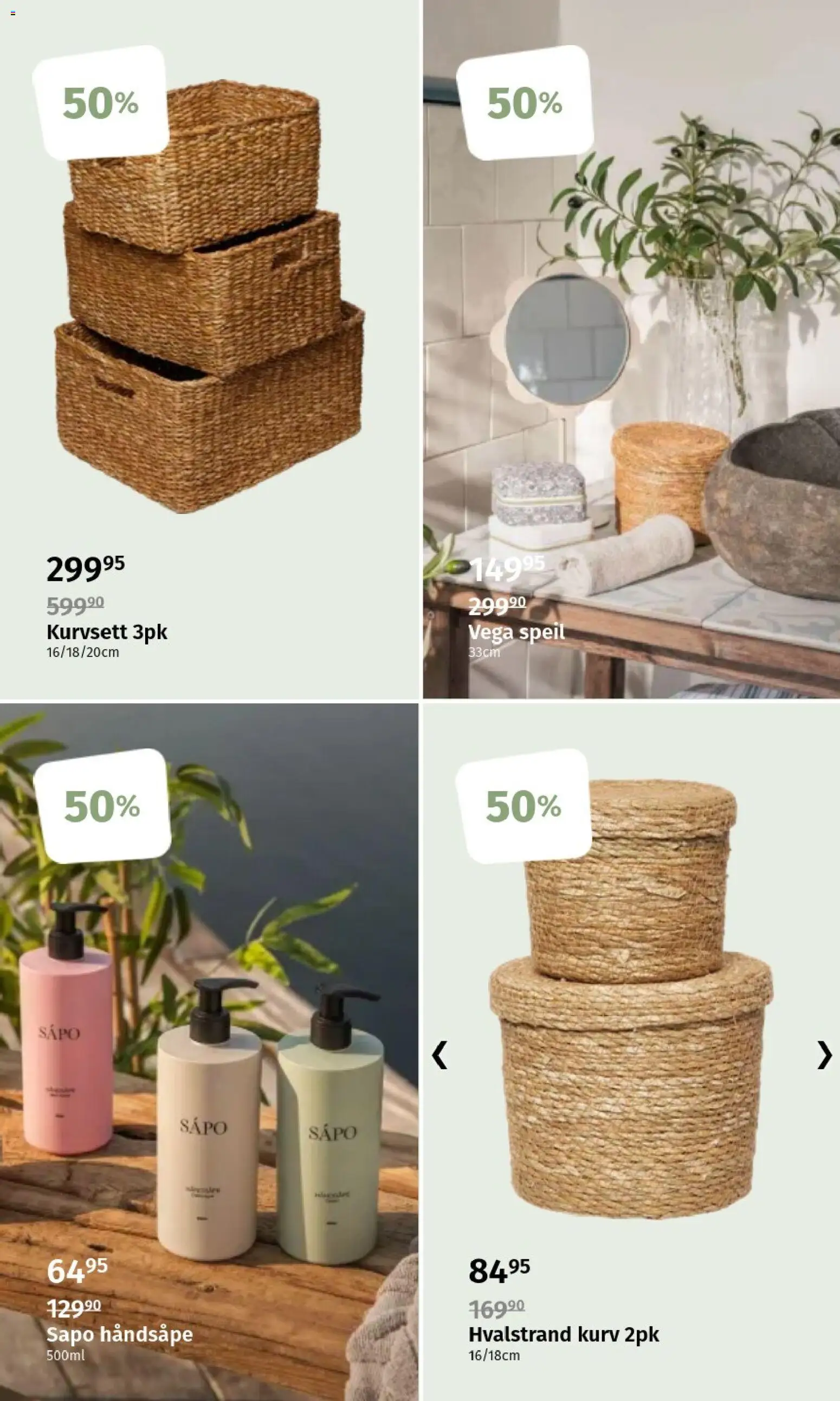 {H1} | Side: 2 | Produkter: Håndsåpe, Kurv, Speil