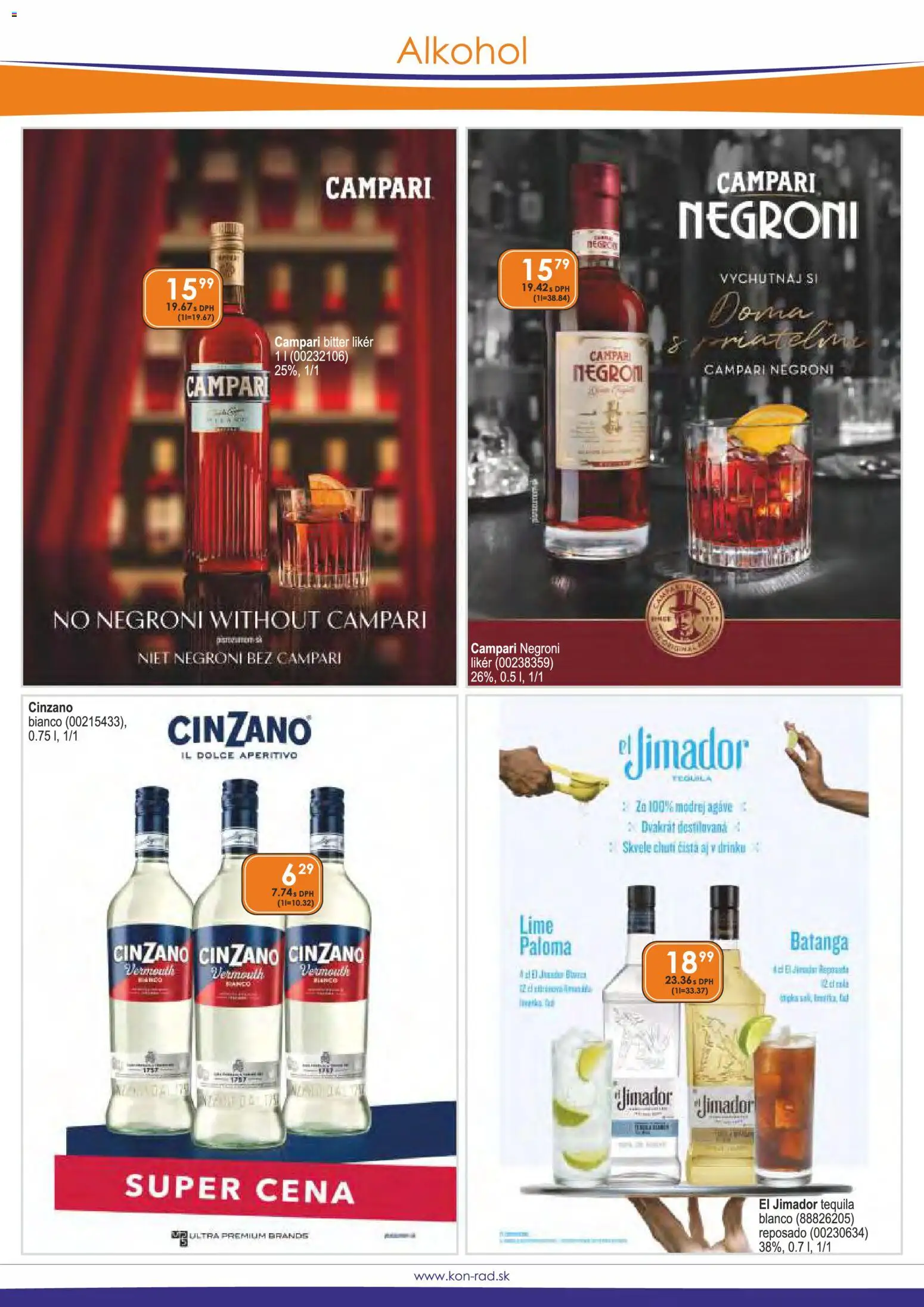 Nové KON - RAD akcie – leták je platný od 01.03.2026 | Strana: 8 | Produkty: Alkohol, Tequila