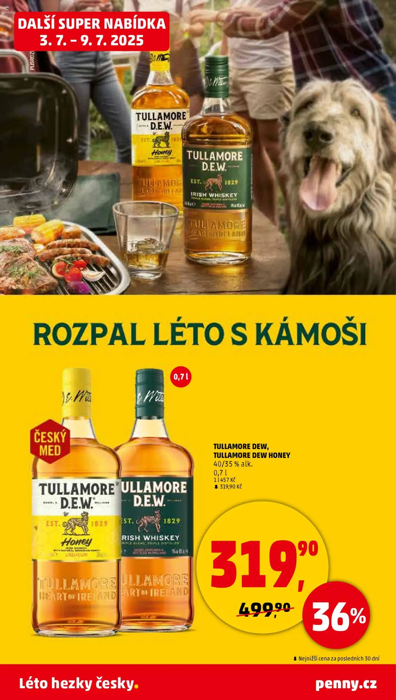 Penny Market leták - Čtvrtečník od 03.07.2025 | Strana: 37 | Produkty: Tullamore Dew Honey, Whiskey, Tullamore Dew