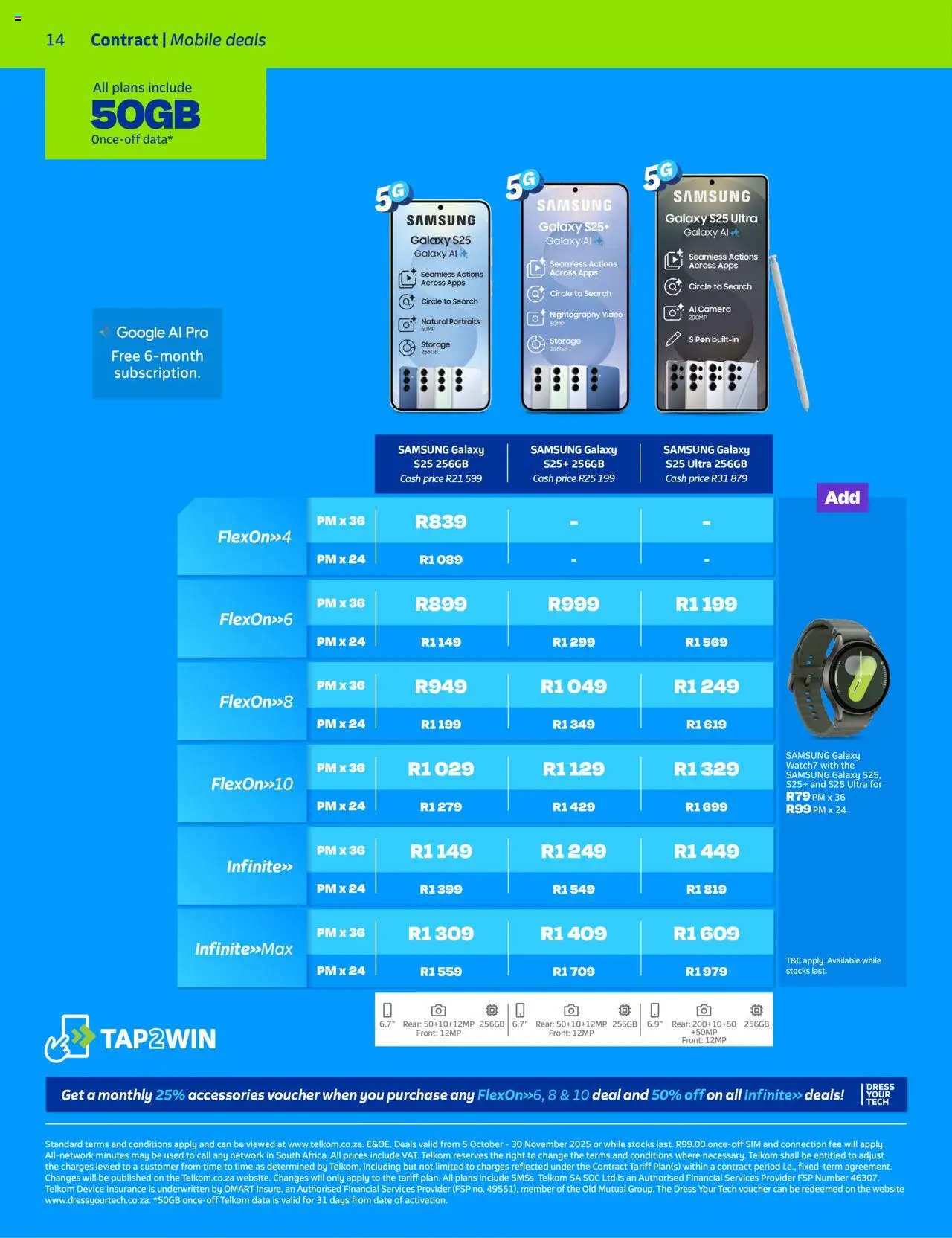 New Telkom catalogue – valid from 05.10.2025 | Page: 14 | Products: Dress, Data, Camera, Pen