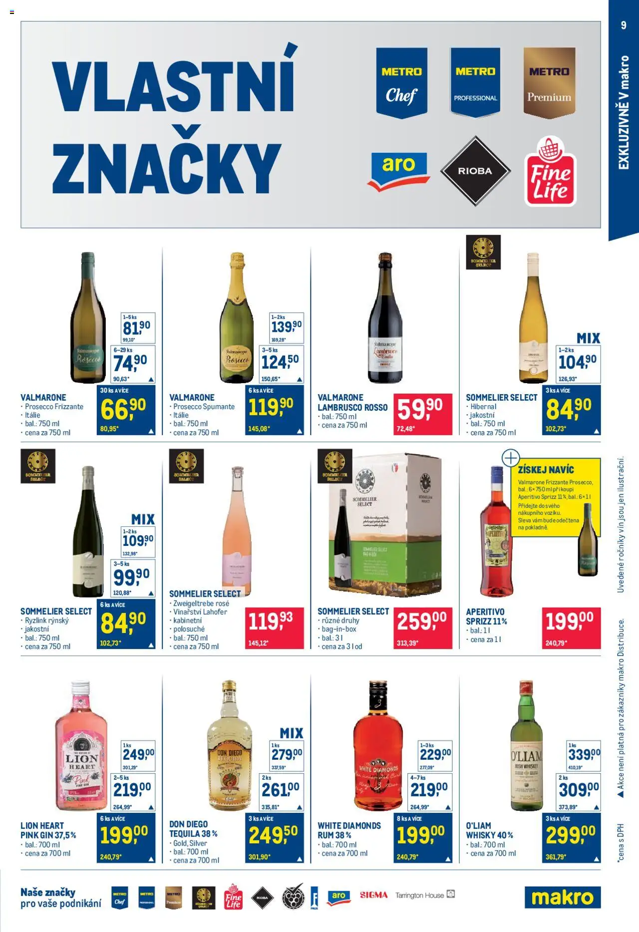 Makro leták - Pro milovníky jídla od 13.08.2025 | Strana: 9 | Produkty: Lambrusco, Gin, Frizzante, Whisky