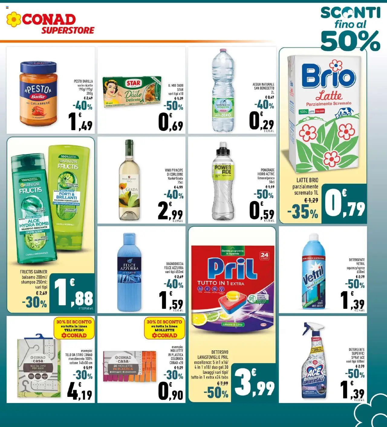 Volantino Conad del 22.10.2025 | Pagina: 3 | Prodotti: Detergente, Sgrassatore, Acqua, Lime