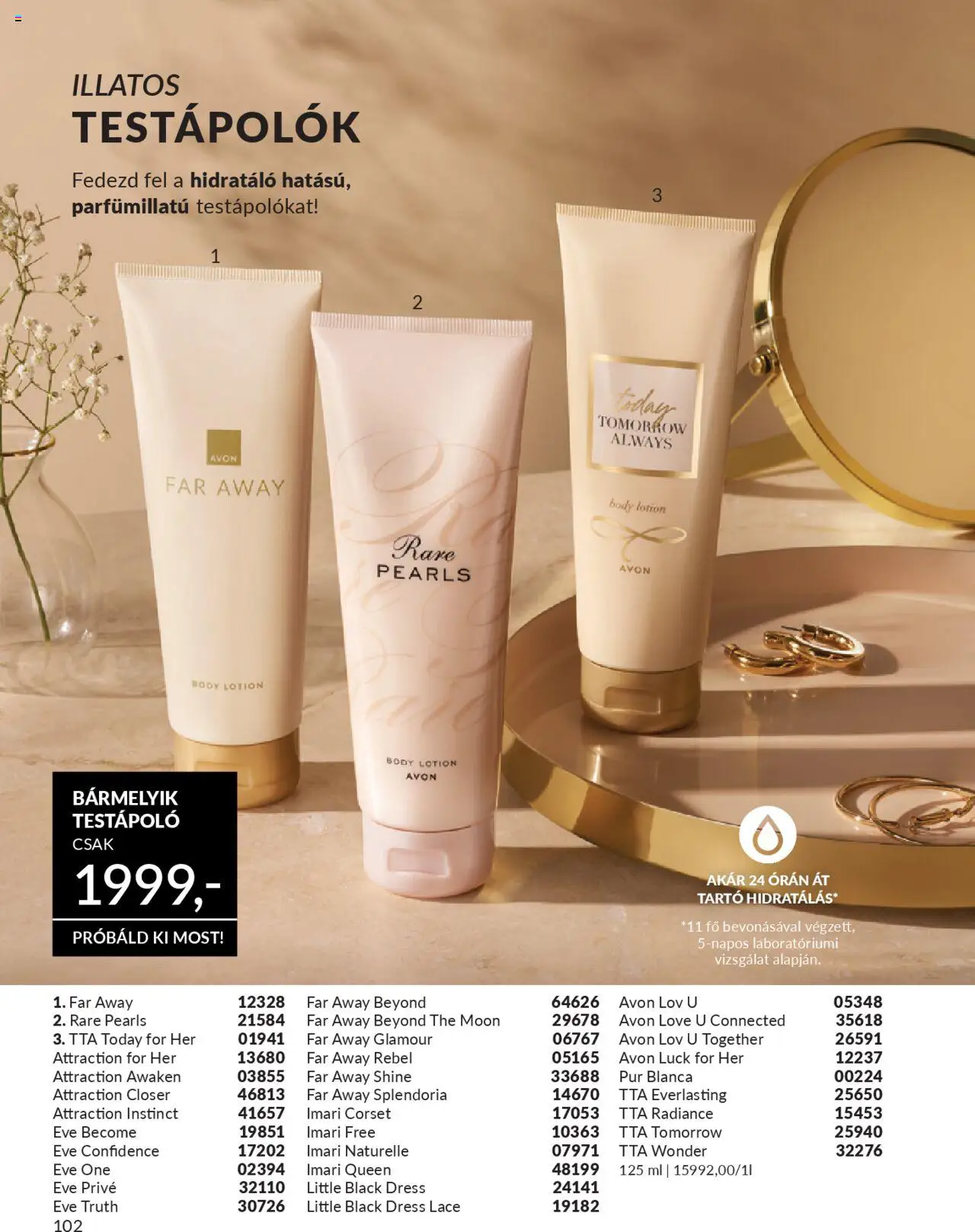 Avon akciós ujság - amely érvényes a következő dátumtól: 01.10.2025 | Oldal: 106 | Termékek: Body, Testápoló
