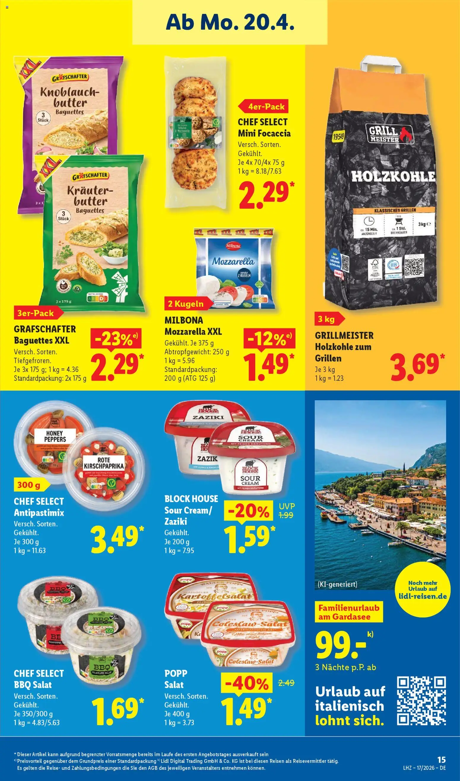 Lidl Prospekt – gültig ab 20.04.2026 | Seite: 27 | Produkte: Grill, Butter, Knoblauch, Salat