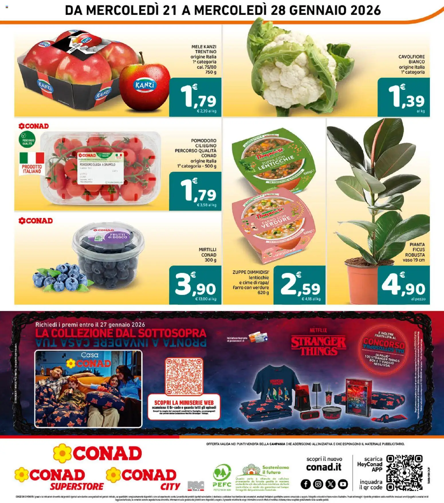 Volantino Conad del 21.01.2026 | Pagina: 8 | Prodotti: Verdure, Pomodoro, Cavolfiore, Vaso
