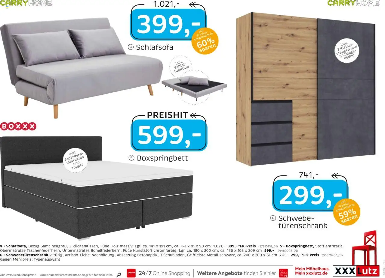 XXXL Lutz Deutschlands Nr. 1 beim Preis! – gültig ab 22.09.2025 | Seite: 25 | Produkte: Schlafsofa, Boxspringbett, Topper
