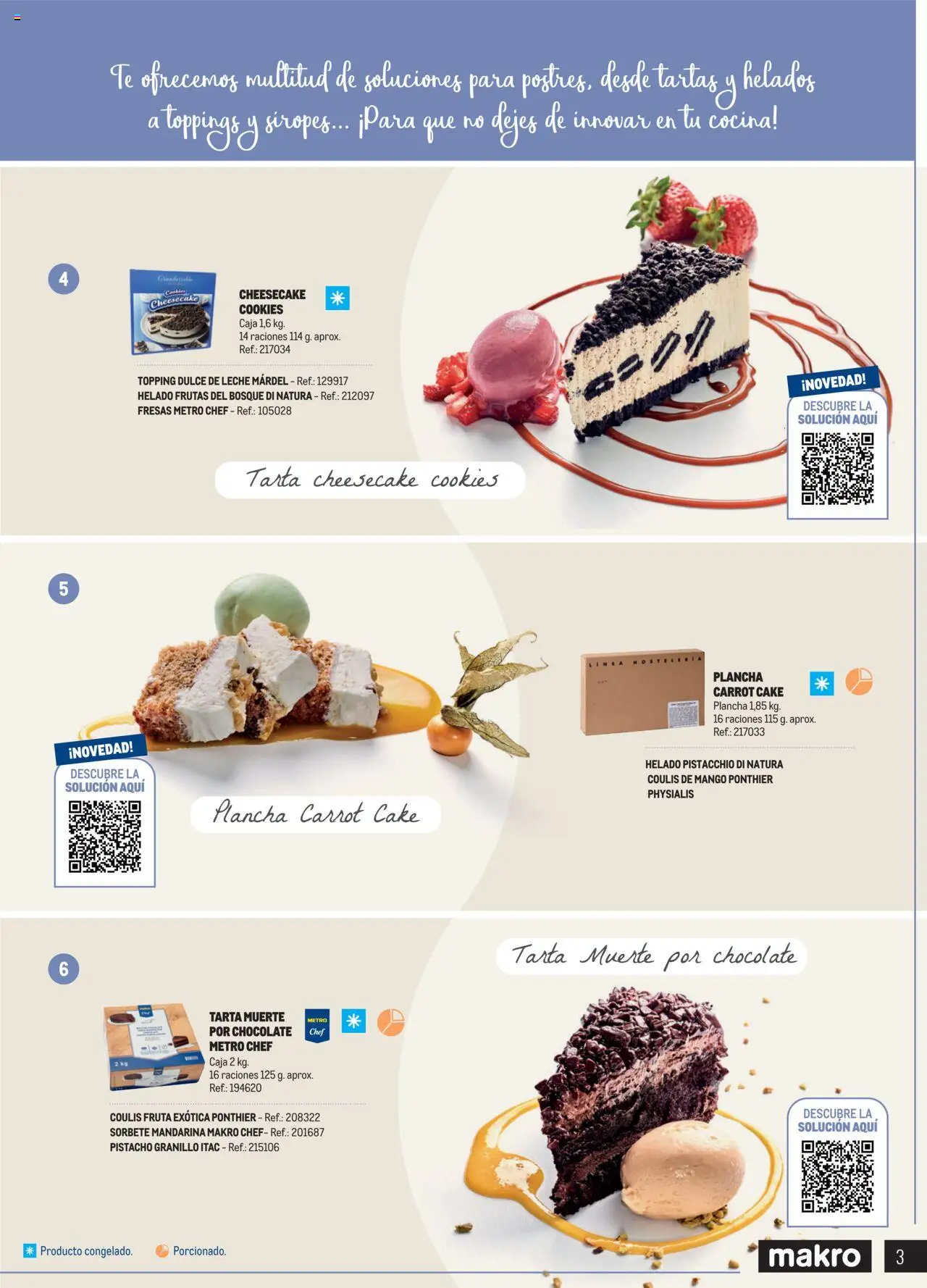 Makro - Especial Postres │ válido desde el 04.03.2025 | Página: 3 | Productos: Fresas, Helado, Plancha, Caja