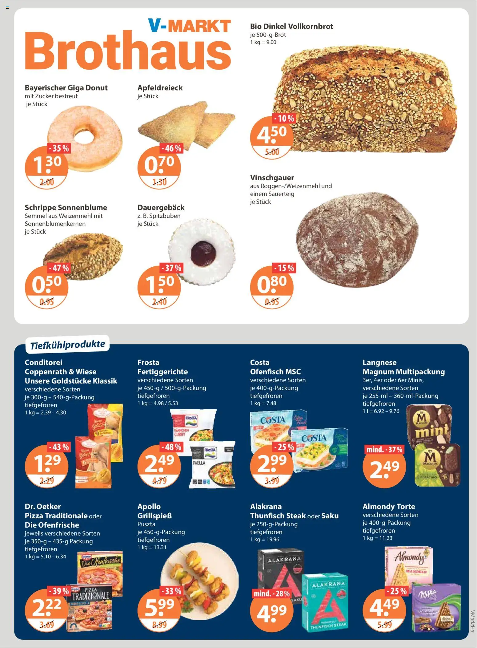 V-Markt - Hallertau / Oberpfalz – gültig ab 19.02.2026 | Seite: 5 | Produkte: Langnese, Vollkornbrot, Weizenmehl, Zucker