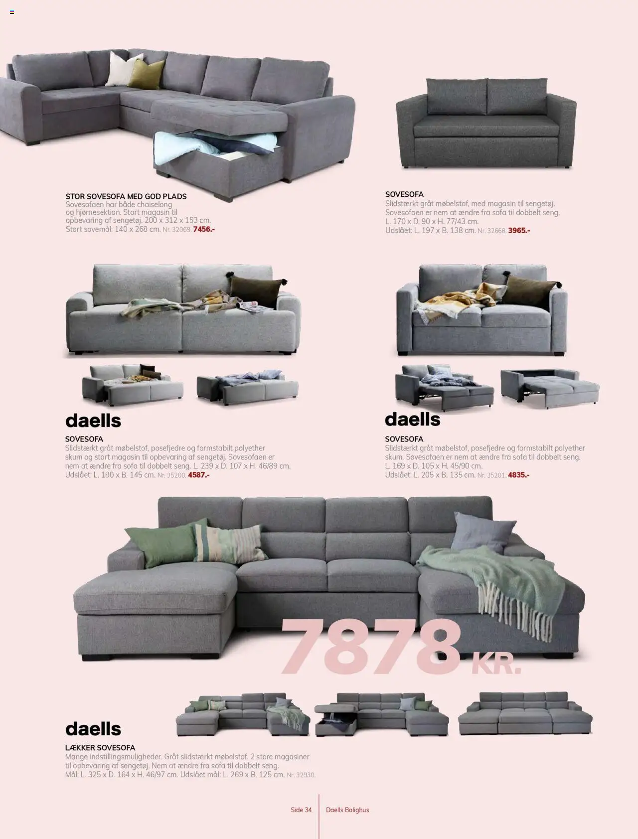 Daells Bolighus tilbudsavis – gyldig fra 14.08.2025 | Side: 34 | Produkter: Sofa