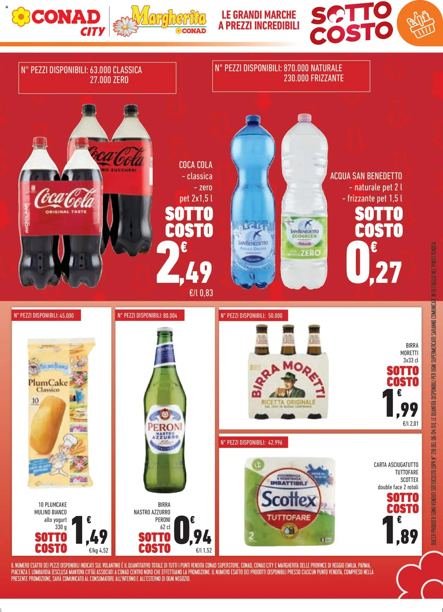 Volantino Conad del 29.01.2026 | Pagina: 5 | Prodotti: Yogurt, Birra, Acqua, Plumcake
