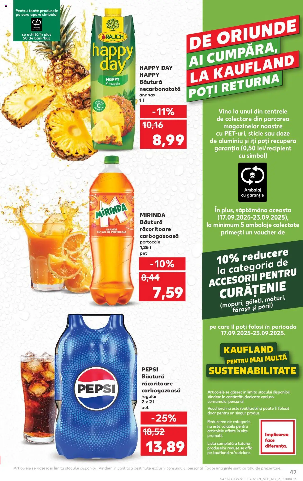 Noul catalog Kaufland – valabil de la 17.09.2025 | Pagină: 47 | Produse: Suc, Portocale, Ananas