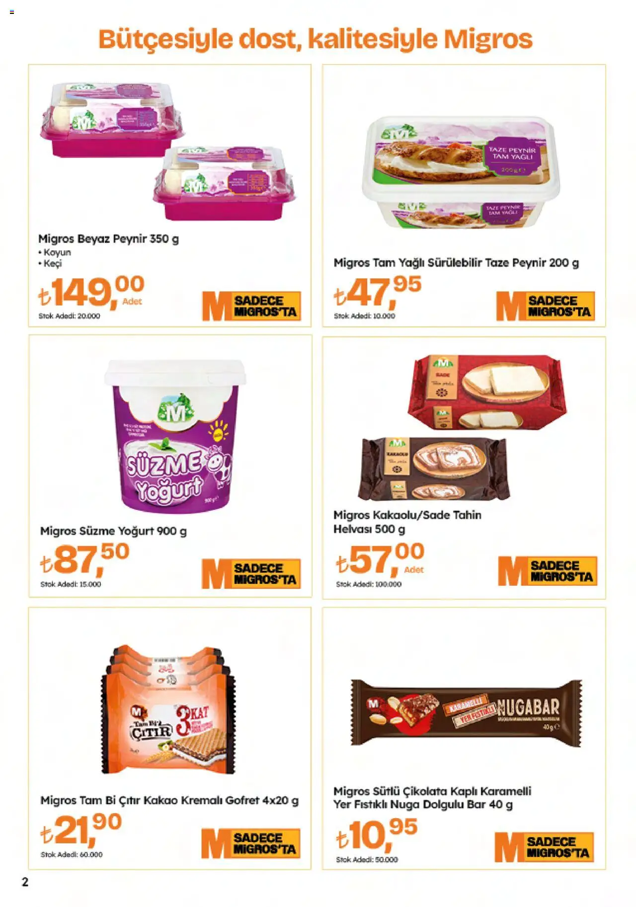 Migros Katalog - Migroskop - 25.09.2025 tarihinden itibaren geçerlidir | Sayfa: 2 | Ürünler: Gofret, Peynir, Yoğurt, Çikolata