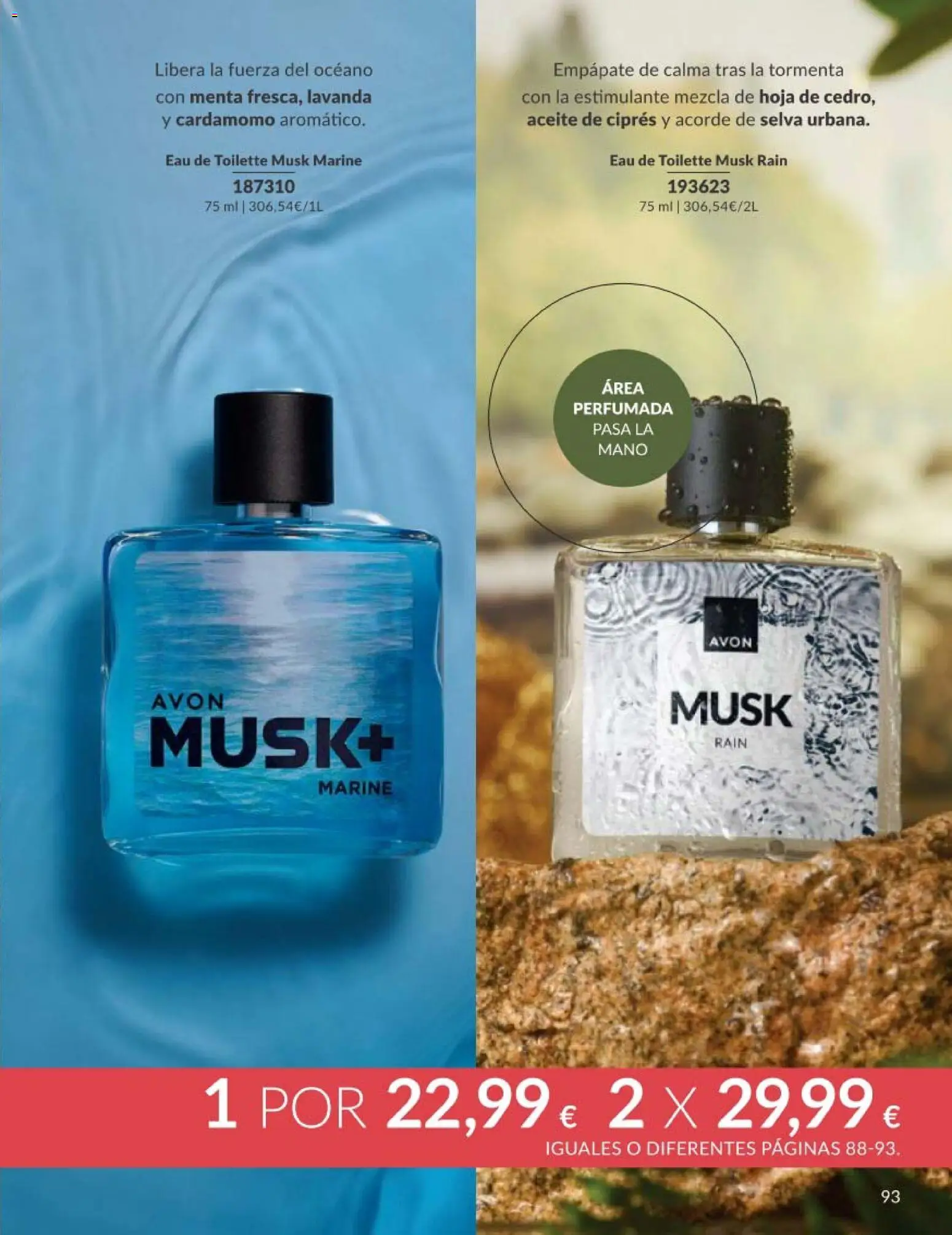 Catálogo AVON campaña 5 │ válido desde el 01.05.2026 | Página: 93 | Productos: Eau de toilette, Χοιρινό παϊδάκι, Aceite